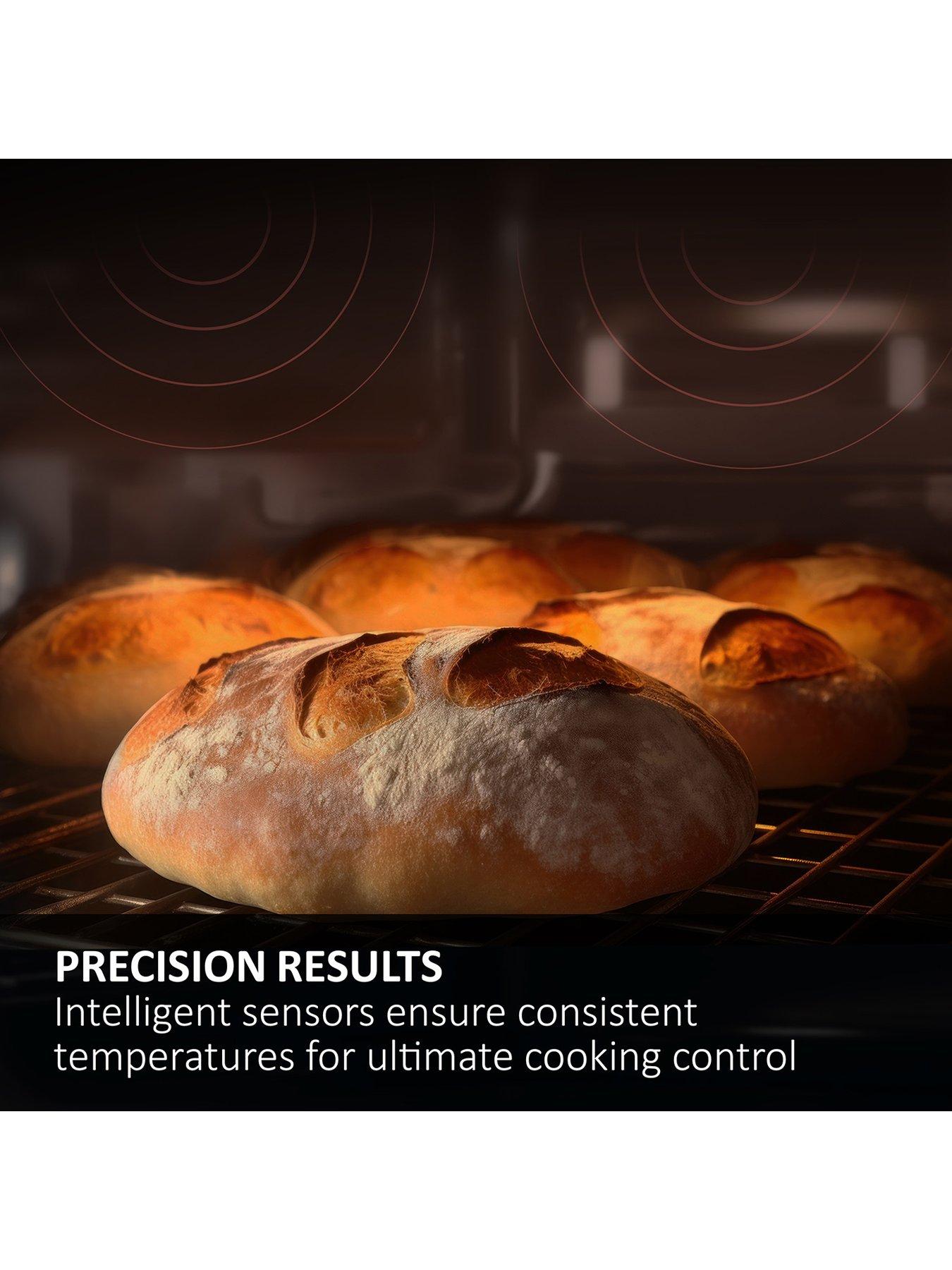 Image 3 of 7 of Haier H6 ID25G3YTB1 78L Single Oven, 25F + WiFi, Pyro clean, Graphic UX, Telescopic, Airfry - Black &amp; Black Glass