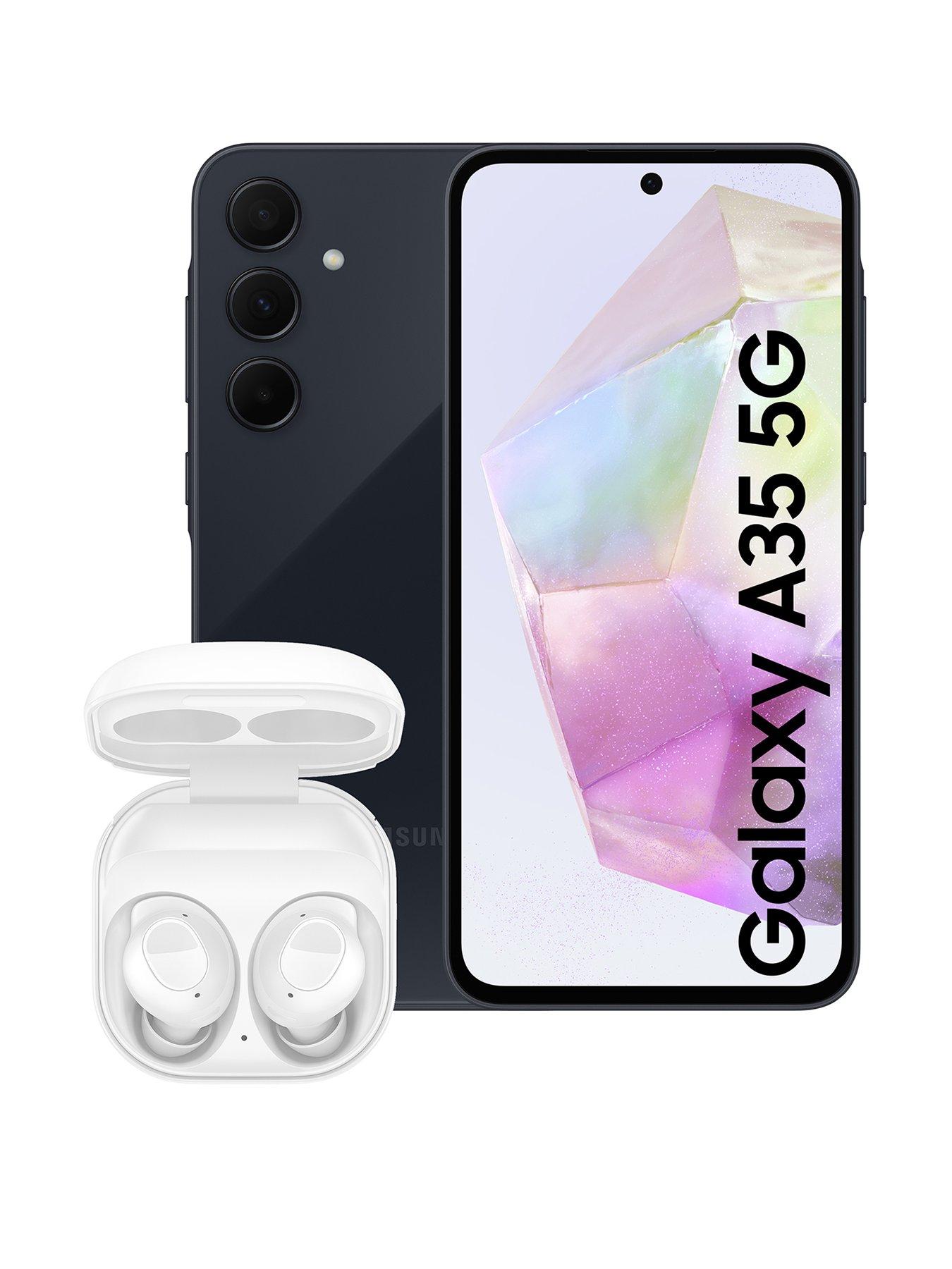 undefined Galaxy A35 5G (8GB RAM, 256GB Storage, Navy) with Galaxy Buds FE Earbuds (White)