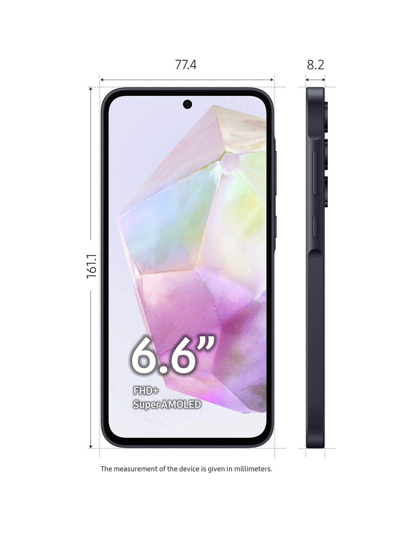  image of samsung-galaxy-a35-5g-8gb-ram-256gb-storage-navy-with-galaxynbspbuds-fe-earbuds-white