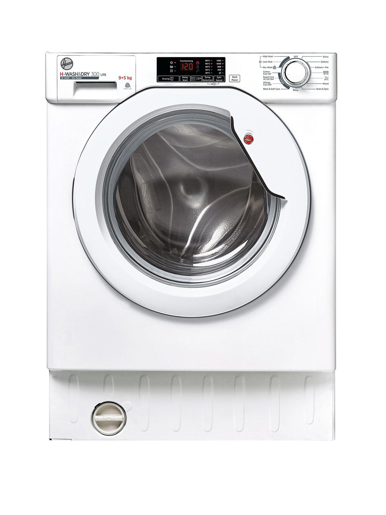 undefined H-WASH & DRY 300 LITE HBD 495D1E/1-80 Integrated 9/5Kg Washer Dryer, 1400 Spin, E Rated - White