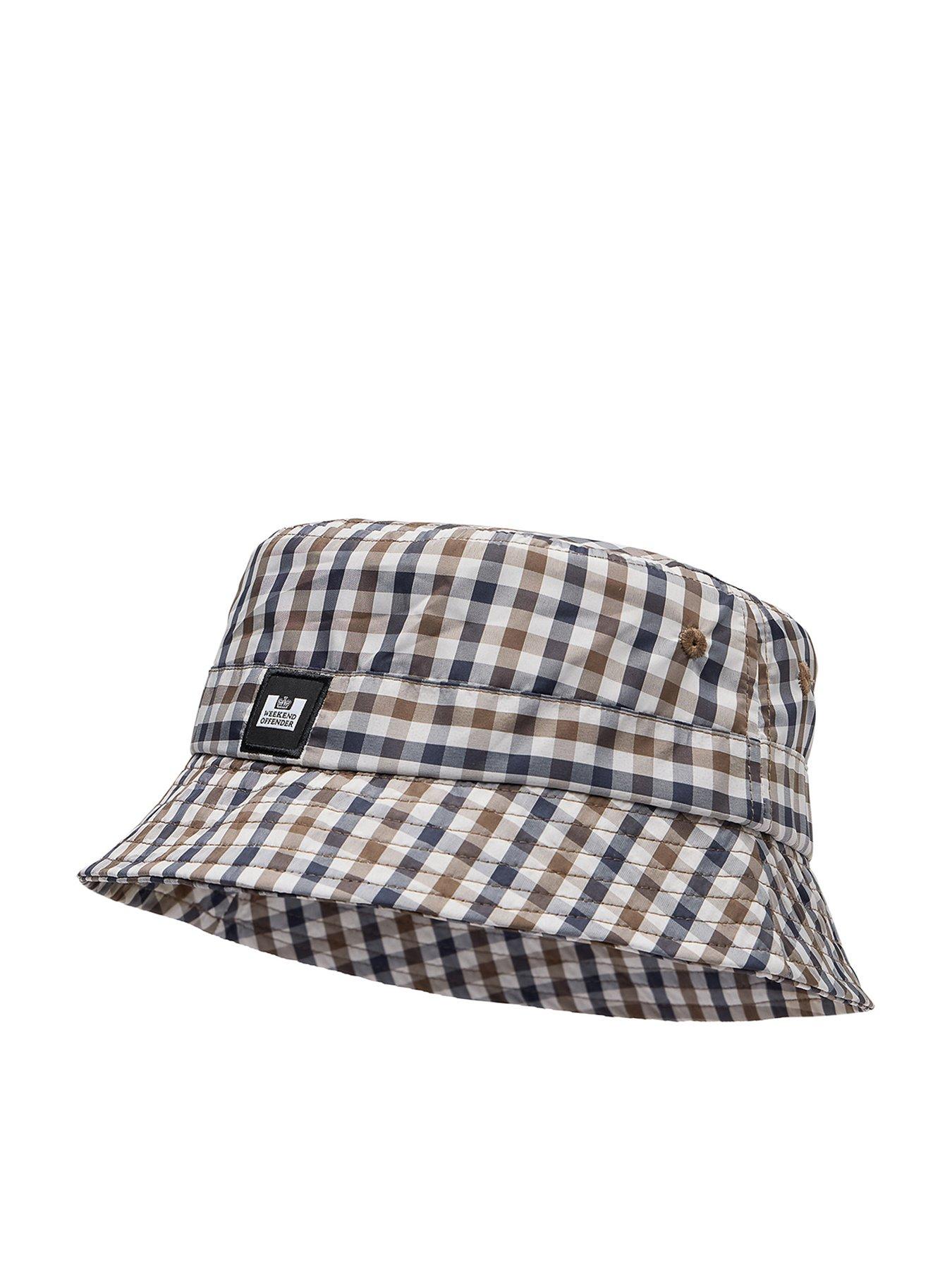 undefined Queensland Check Bucket Hat - Brown