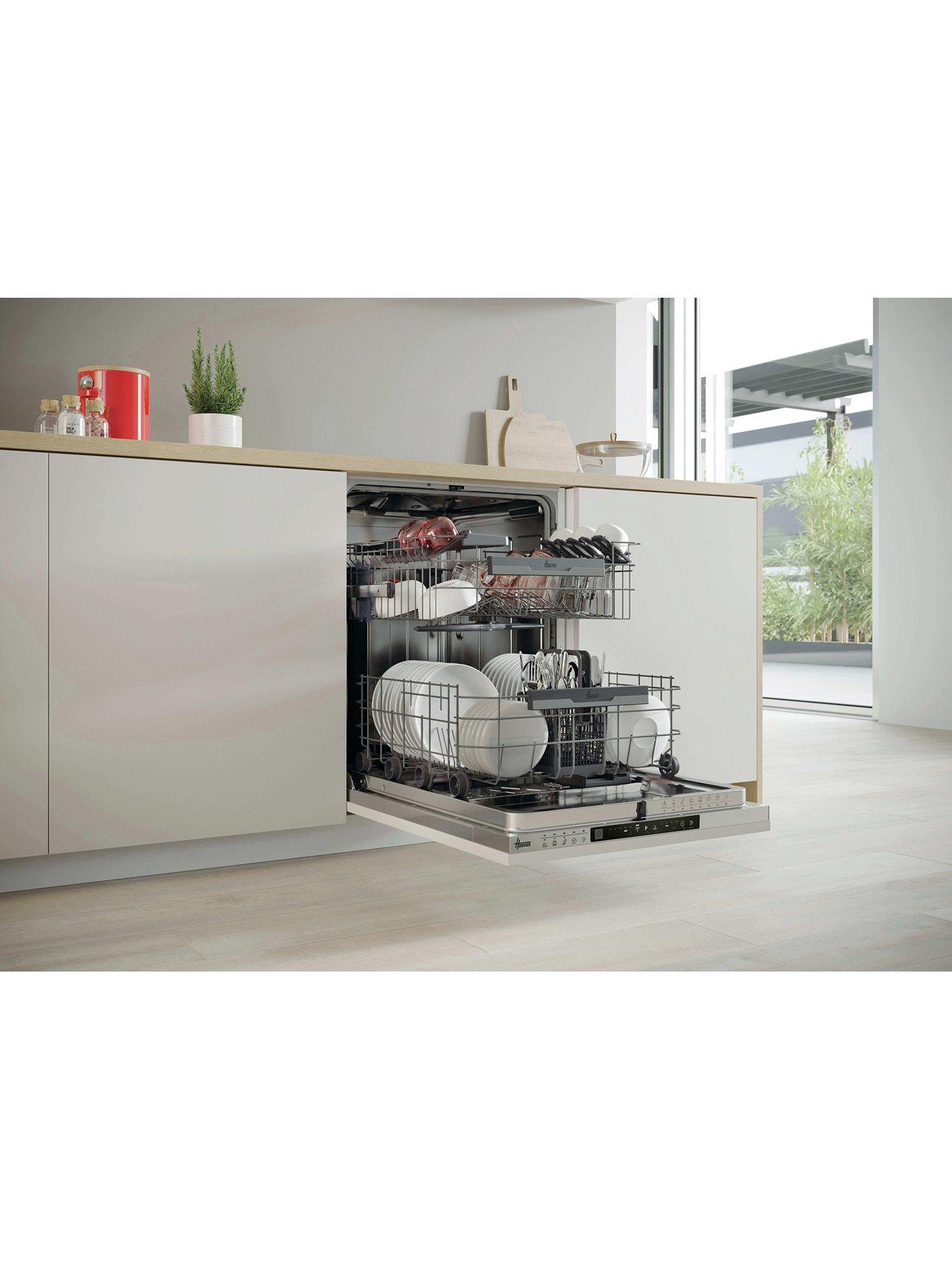 Image 6 of 7 of Hoover H-DISH 500 HI 5C6F0S-80 60cm Wide Fullsize Integrated 15-Place&nbsp;Dishwasher, WiFi Enabled, C Rated - Silver