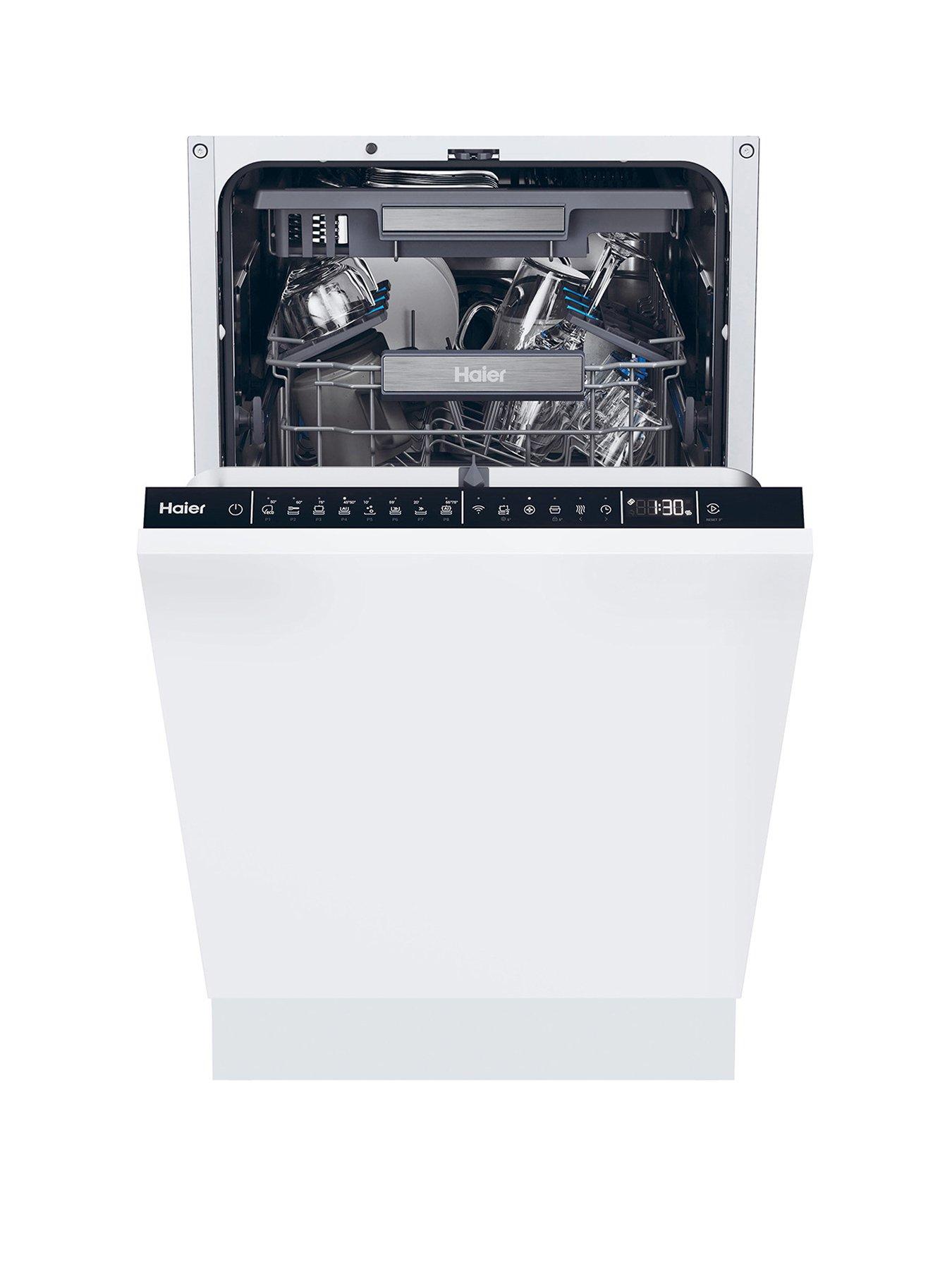 Haier I-PRO SHINE XI1C3TB2FB-80 Slimline Fully Integrated 11 Place Dishwasher, WiFi Enabled, C Rated - Black
