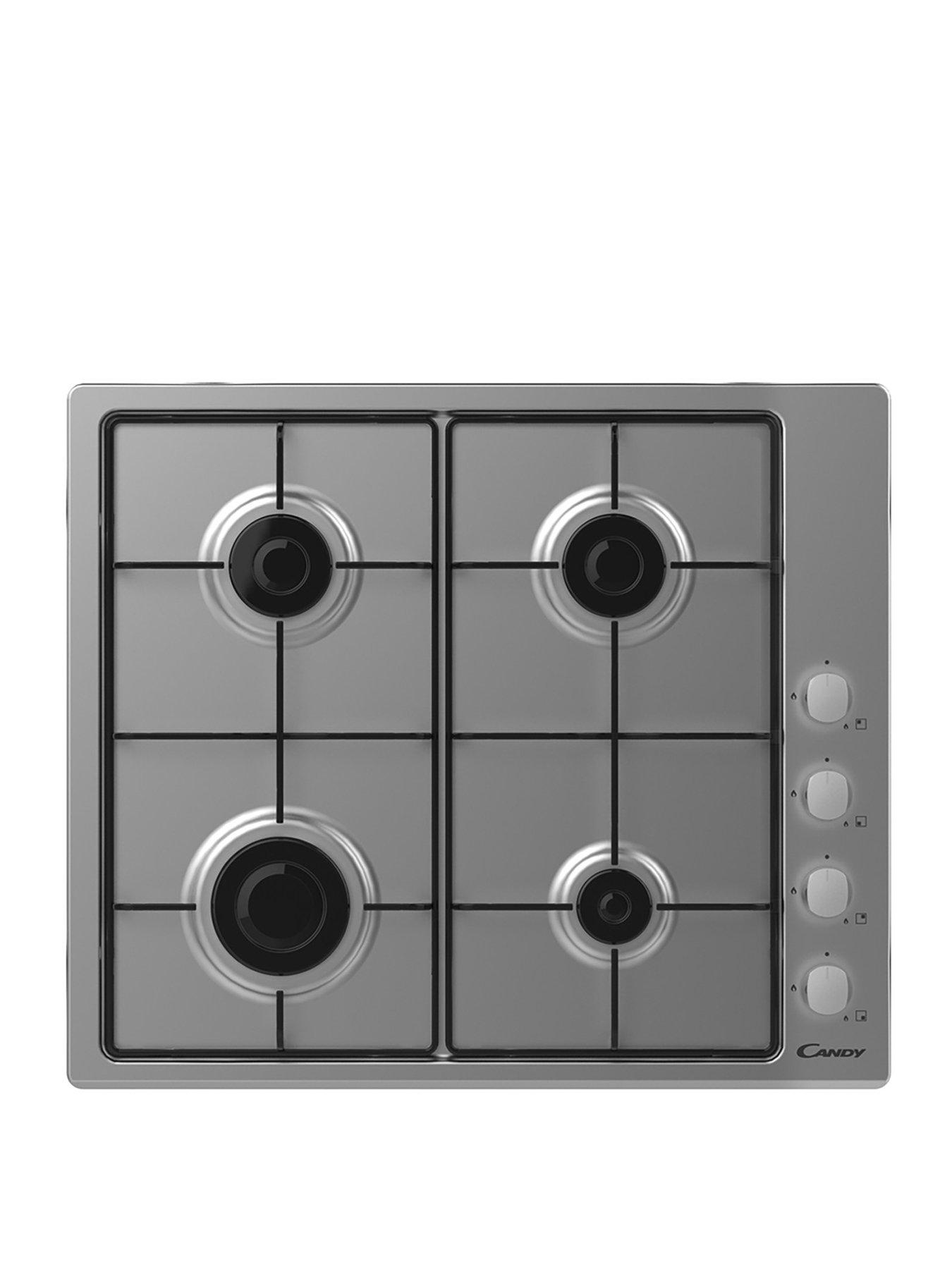 candy-chw6lx-60-cm-gas-hob-4-burner-side-control-enamel-pan-stands--nbspstainless-steel-stainless-steel