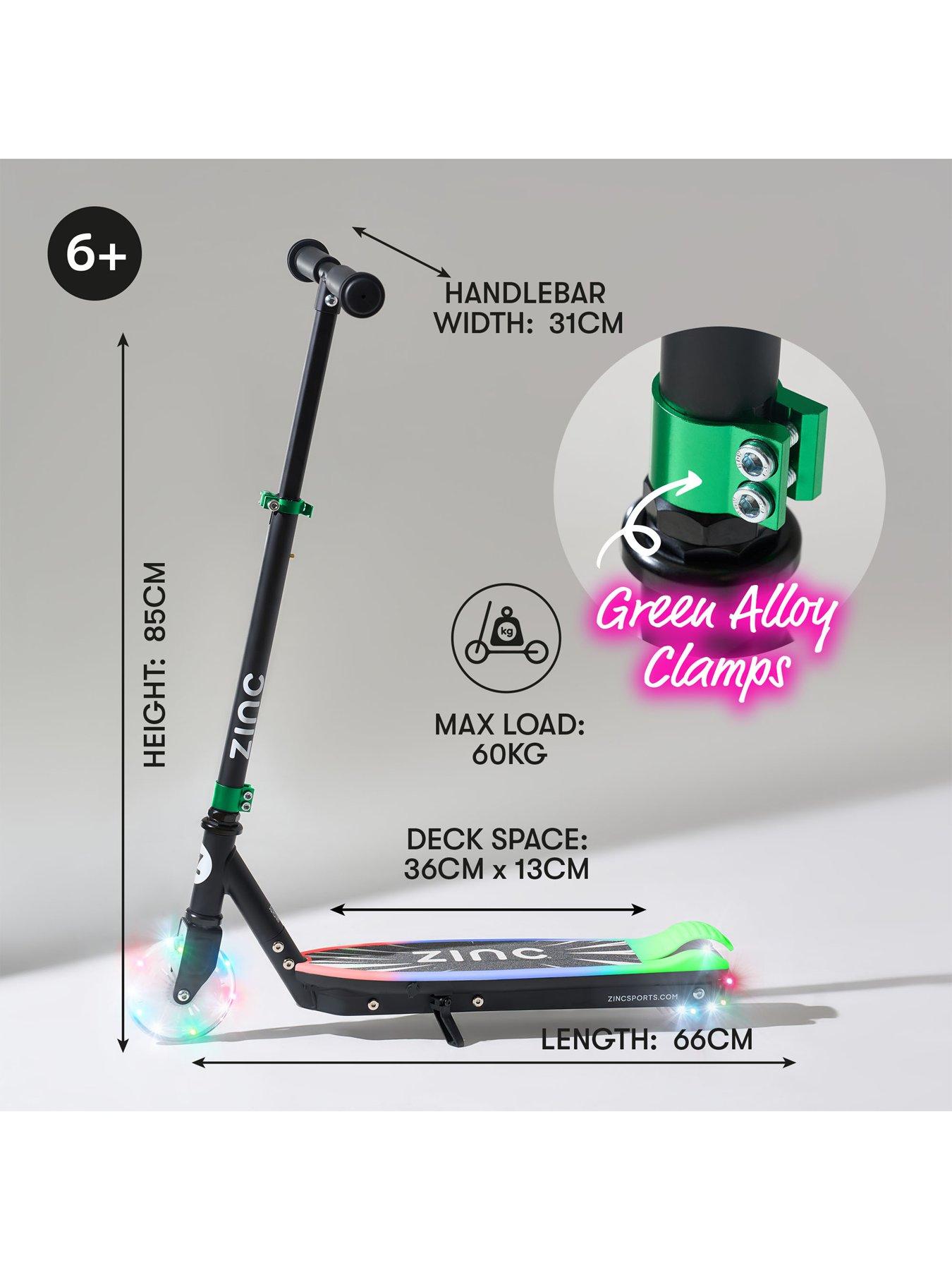Image 3 of 8 of Zinc Spirit Kids Electric Scooter - Black/Green