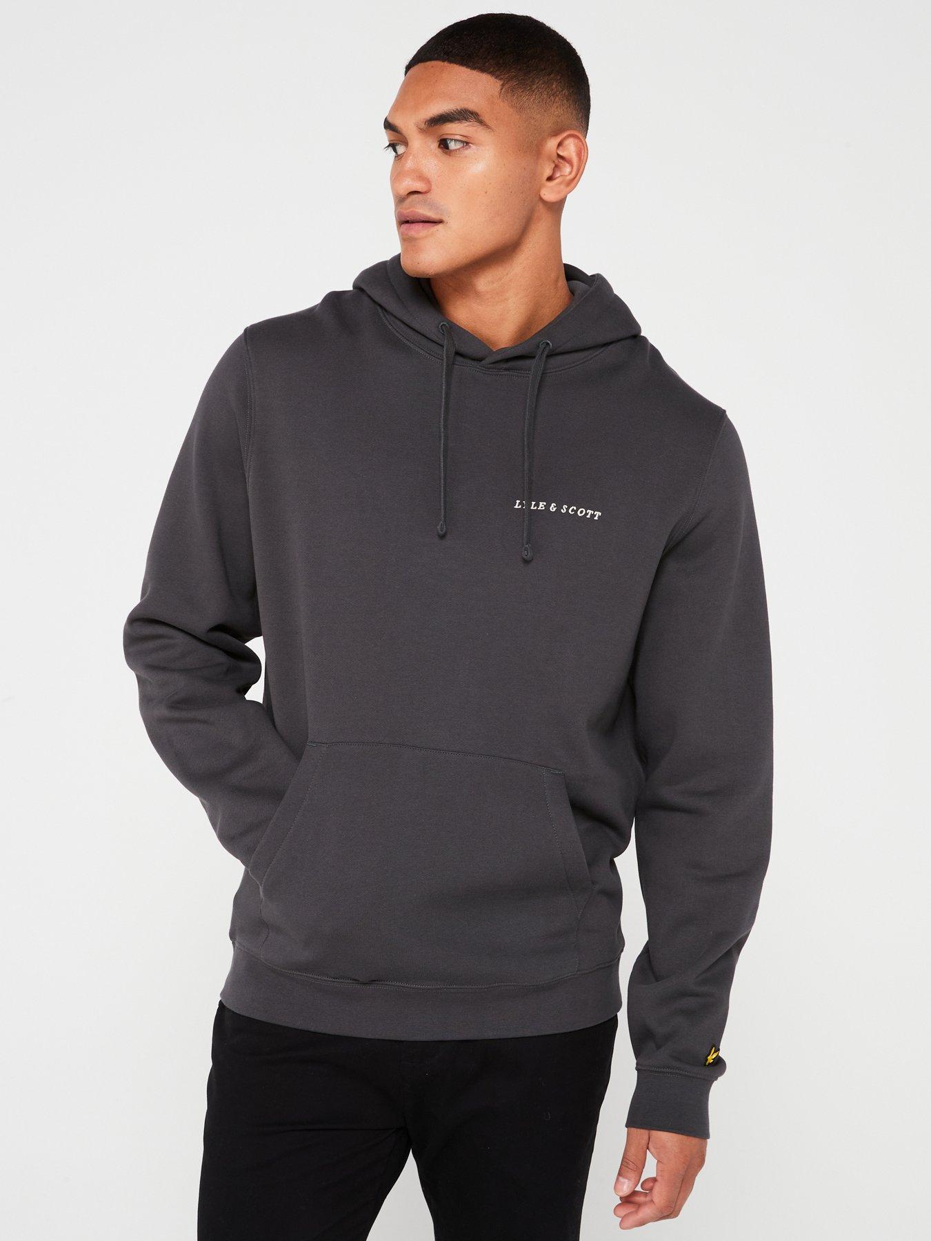 undefined Embroidered Overhead Hoodie - Dark Grey