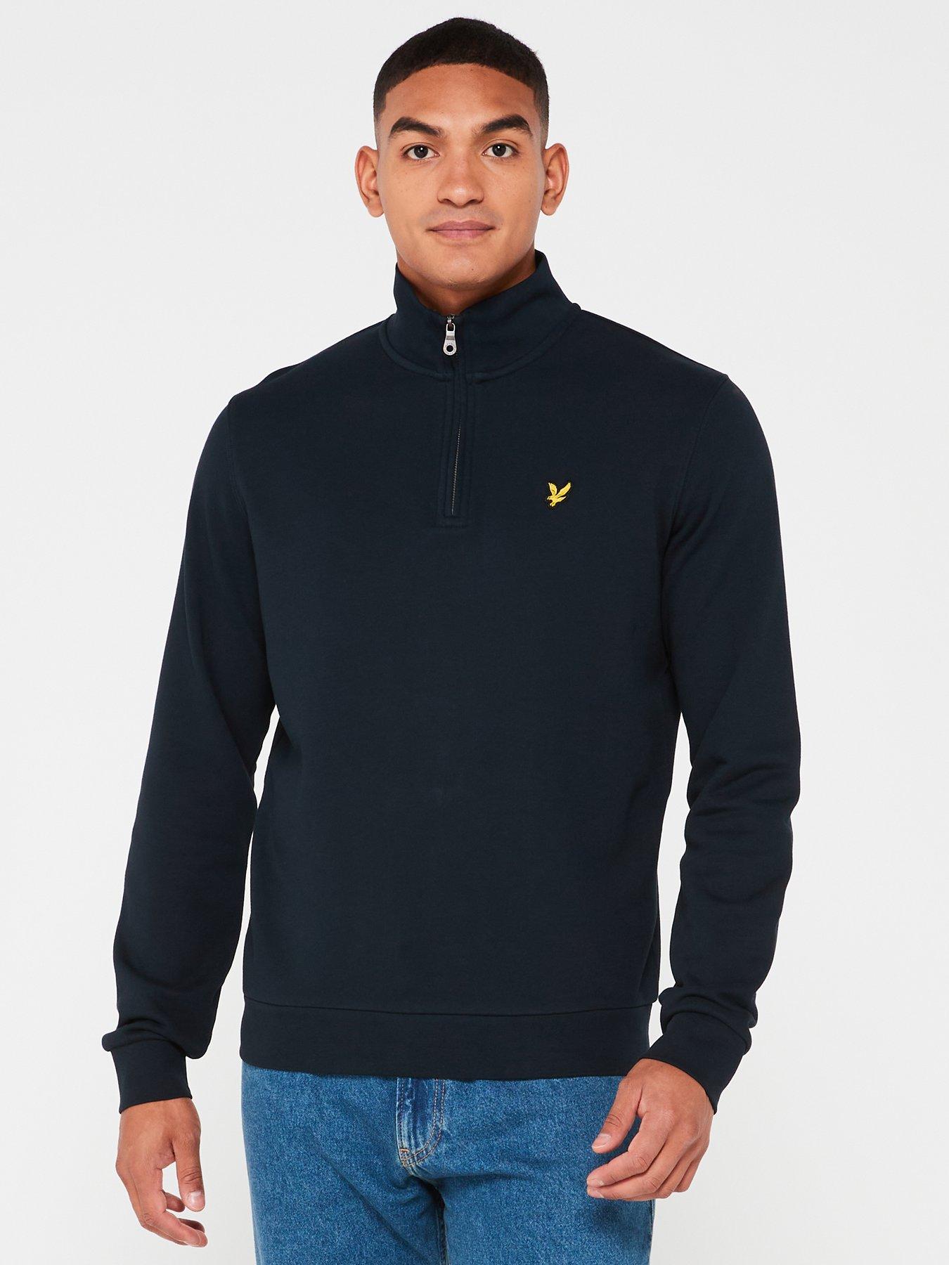 Lyle & Scott & Amp; Loopback Quarter Zip Sweat Top - Navy