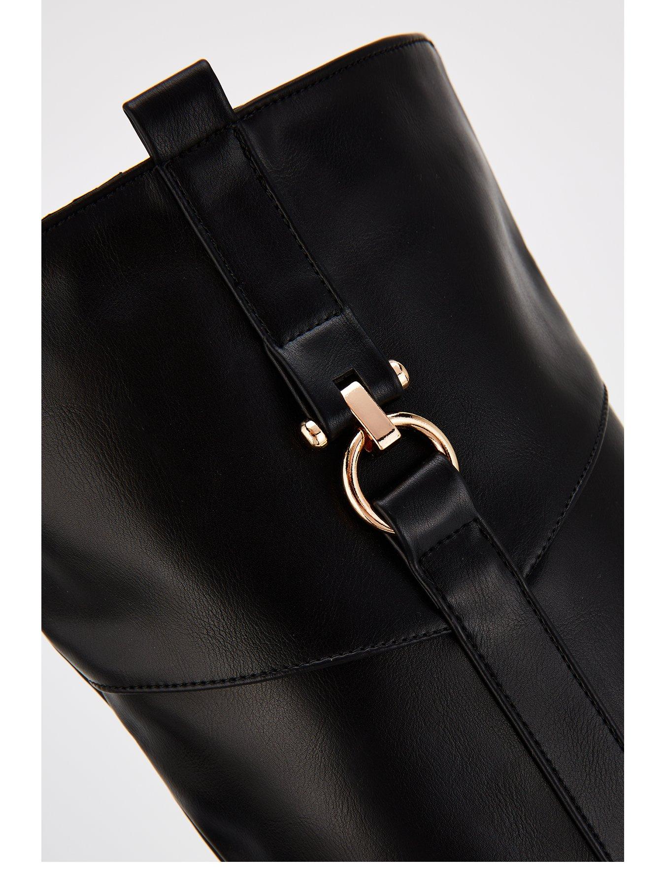  image of v-by-very-flat-riding-knee-boot-black