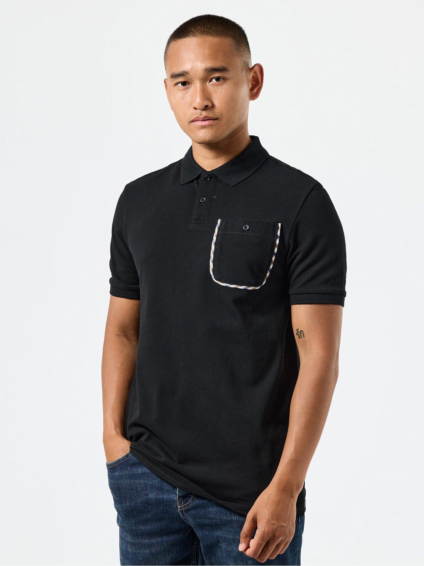 undefined Spence Pocket Polo Shirt - Black