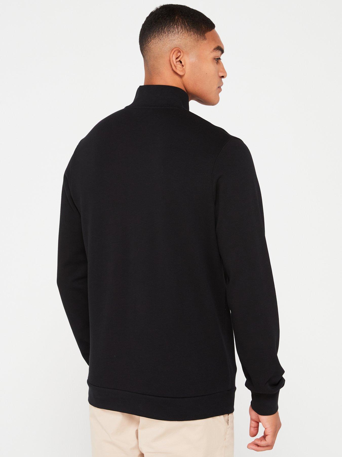 Image 2 of 4 of Lyle & Scott Loopback Quarter Zip Sweat Top - Black