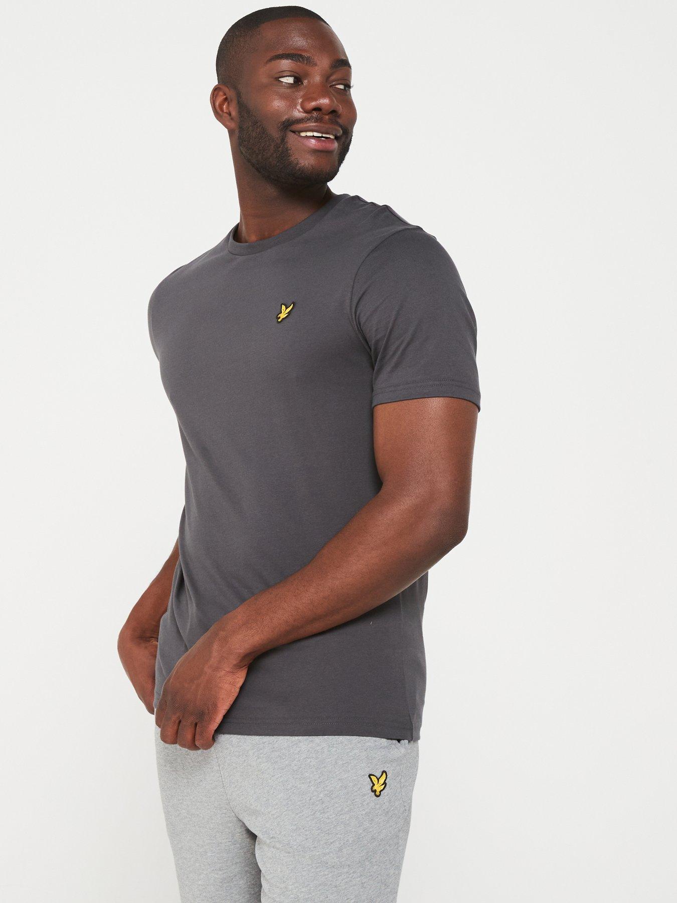 lyle-scott-short-sleeve-regular-fit-plain-t-shirt-dark-grey