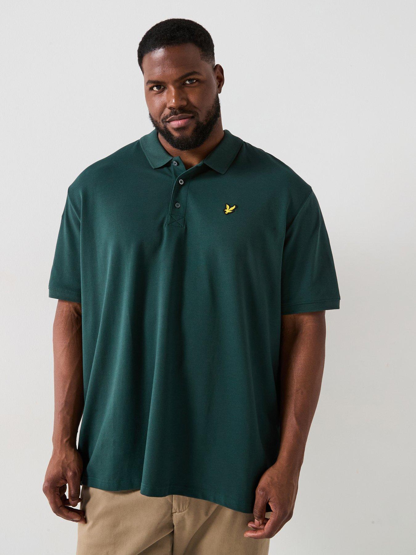 lyle-scott-big-tall-plain-regular-fit-polo-shirt-dark-green