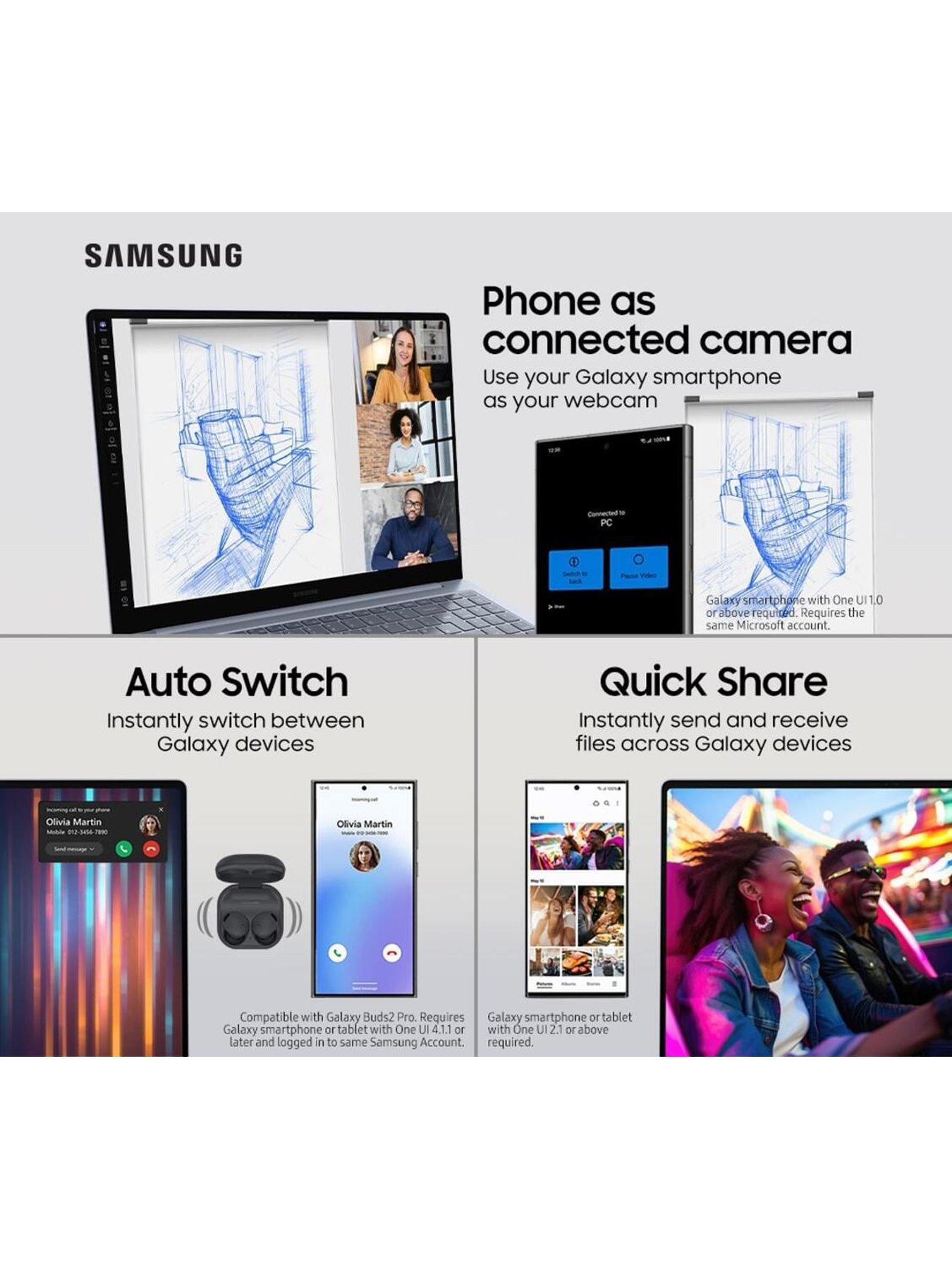 Image 6 of 7 of Samsung Galaxy Book4 Edge - Copilot+ PC - 16in 120Hz AMOLED Touchscreen - Snapdragon X Elite - 16GB RAM - 1TB SSD - Sapphire Blue
