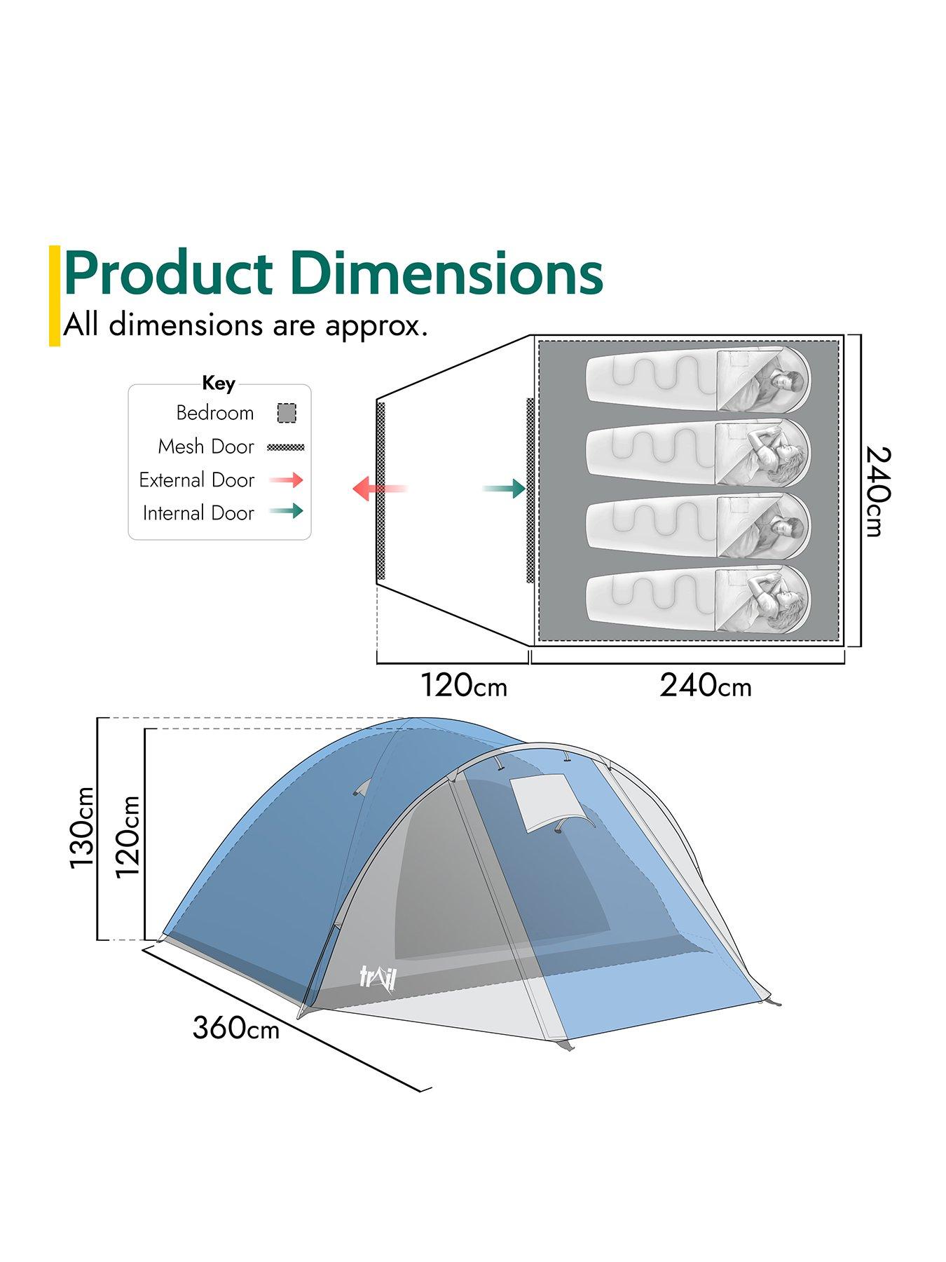 Image 2 of 7 of Trail Bracken 4 Man Festival Tent with Porch