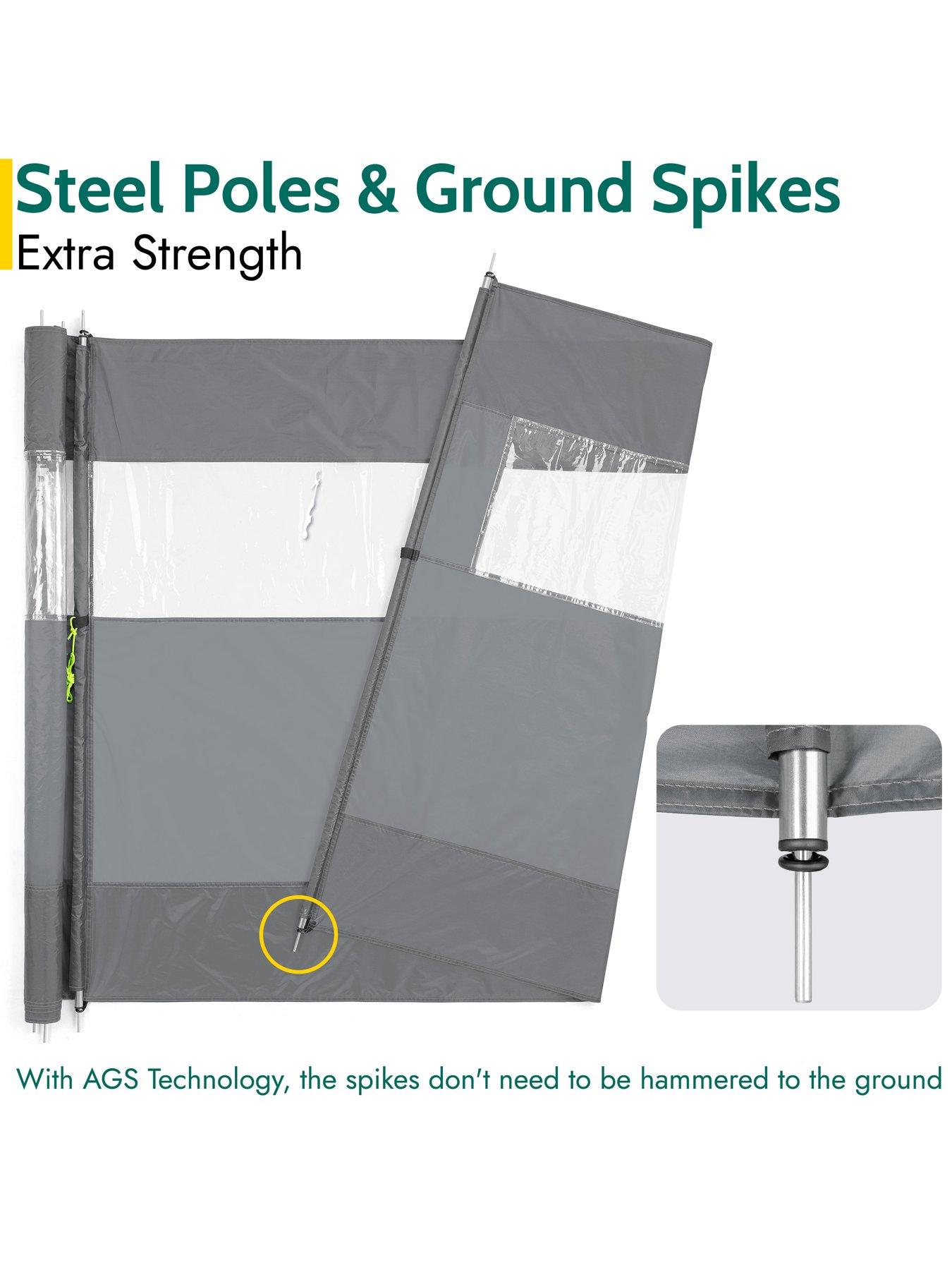 Image 5 of 7 of Trail Steel Pole 3 Panel Windbreak