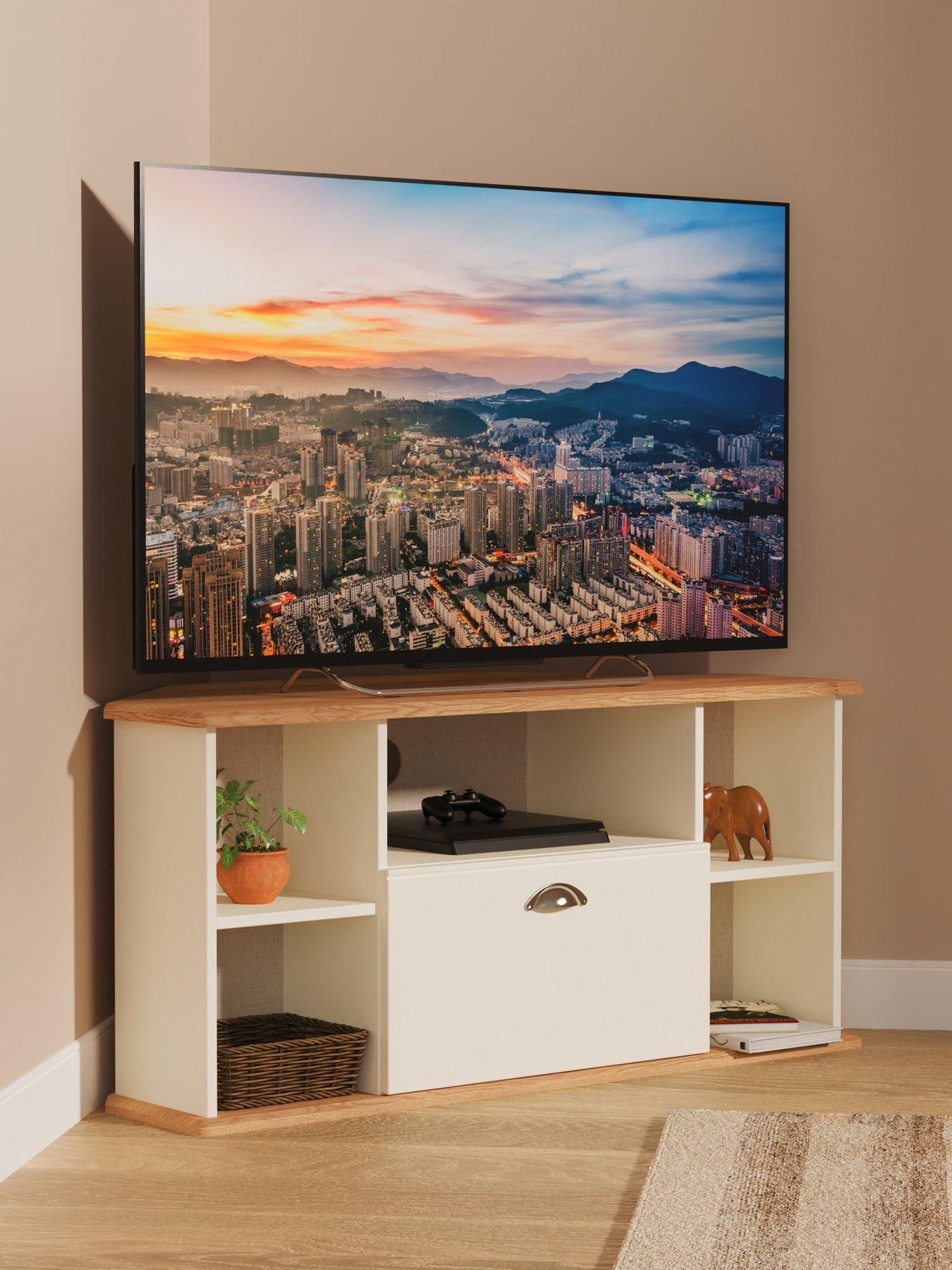 SWIFT Tivoli Ready Assembled 1 Drawer Corner TV Unit - fits up to 50 inch TV