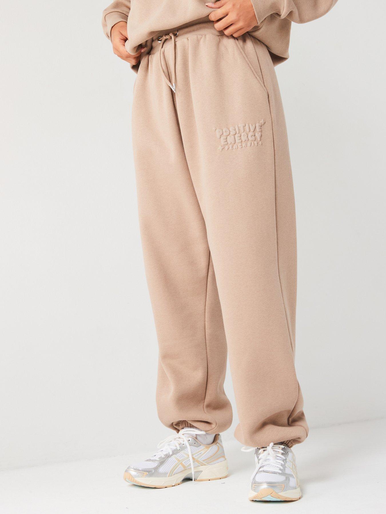 undefined Womens Positive Energy Oversized Jogger - Light Brown