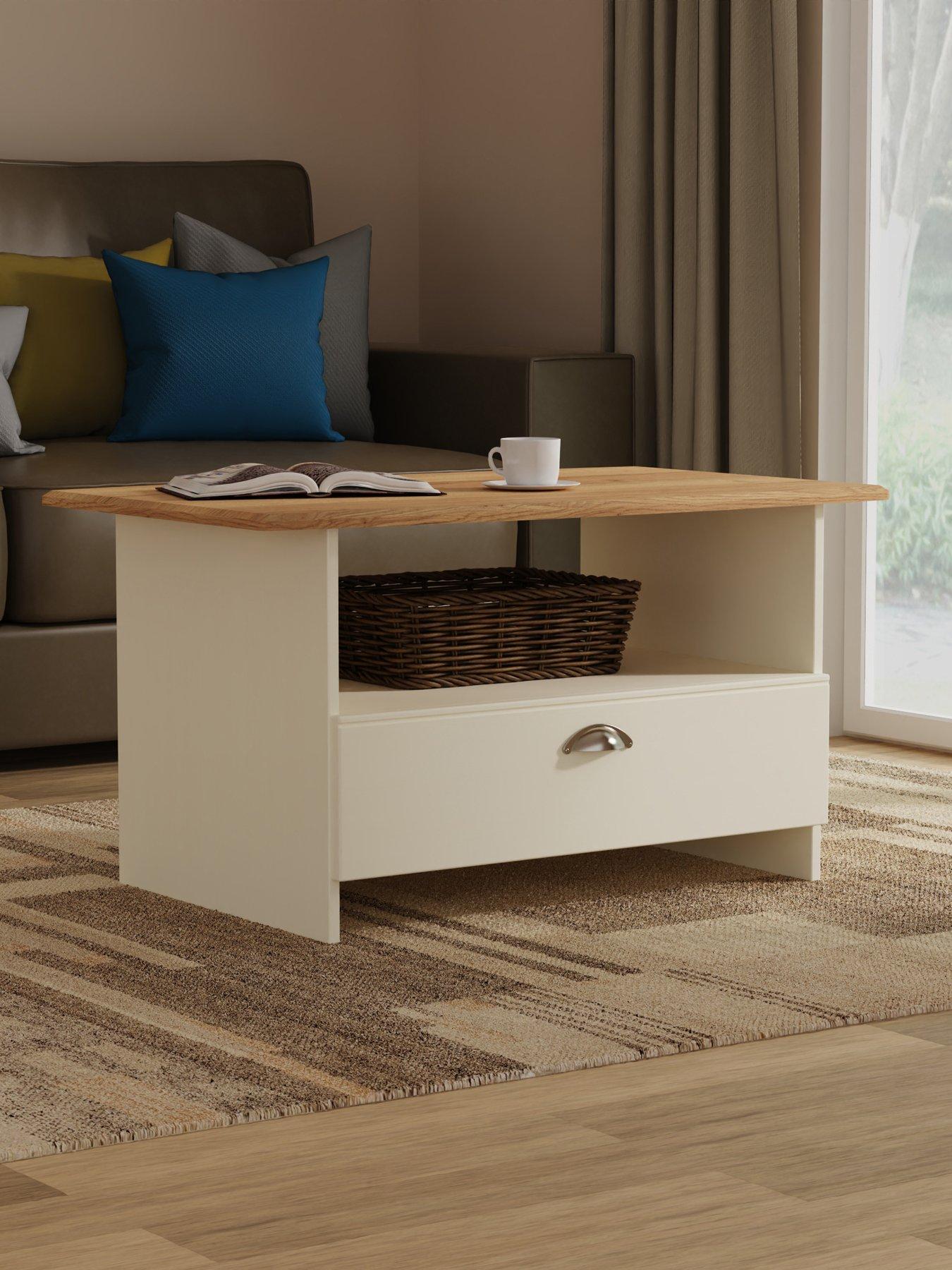 undefined Tivoli Ready Assembled 1 Drawer Coffee Table