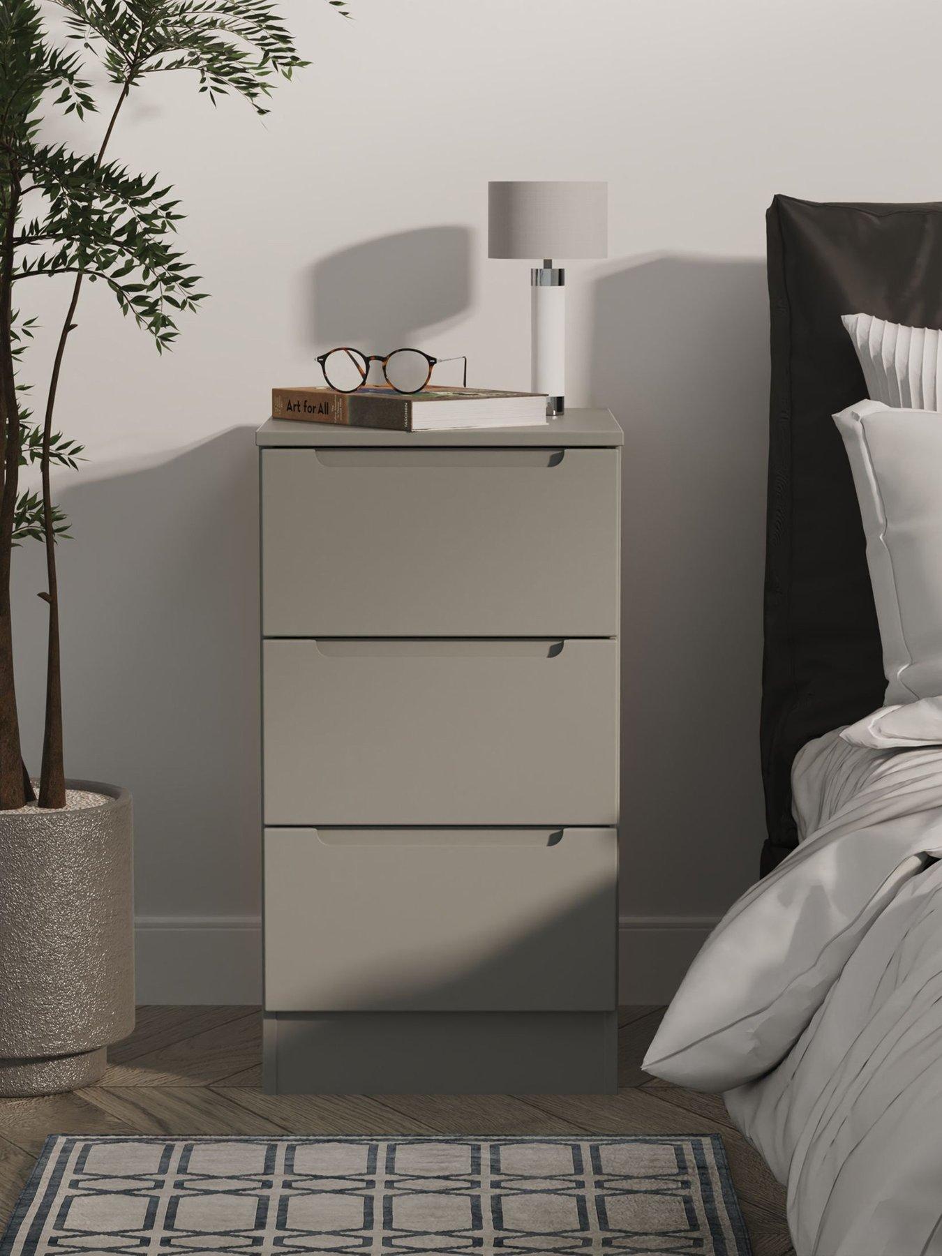 SWIFT Florence Ready Assembled 3 Drawer Bedside Chest