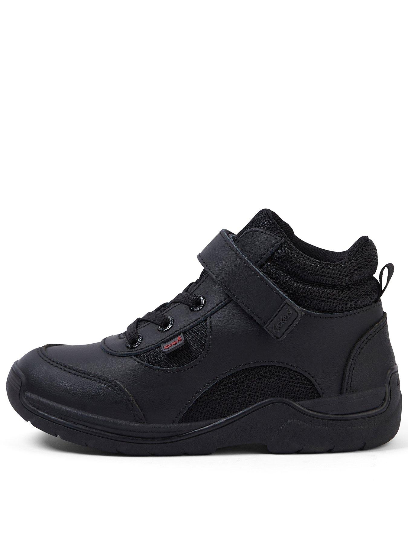 undefined Boys Stomper Hi Leather School Boot - Black