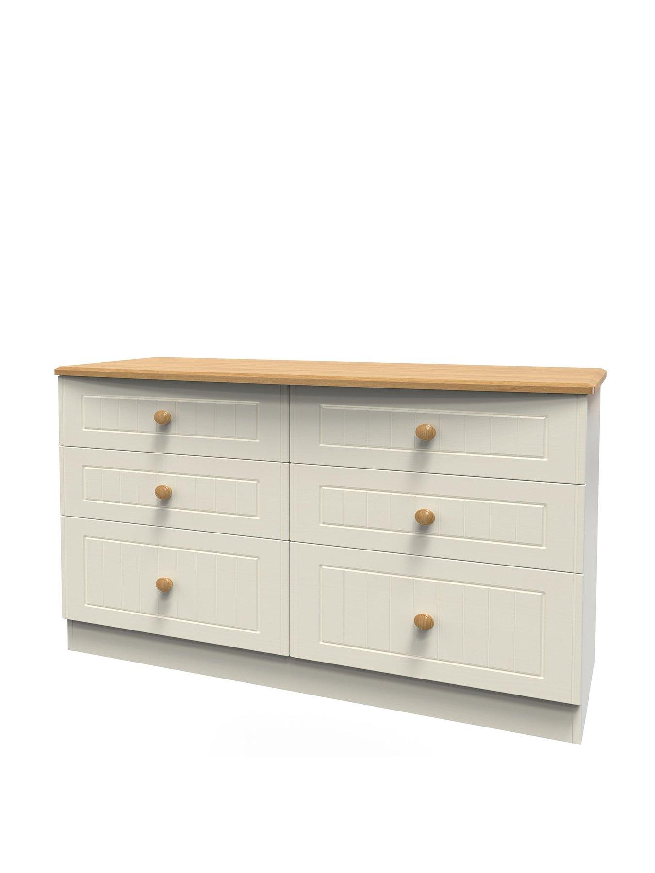  image of swift-harrogate-ready-assembled-6-drawer-wide-chest