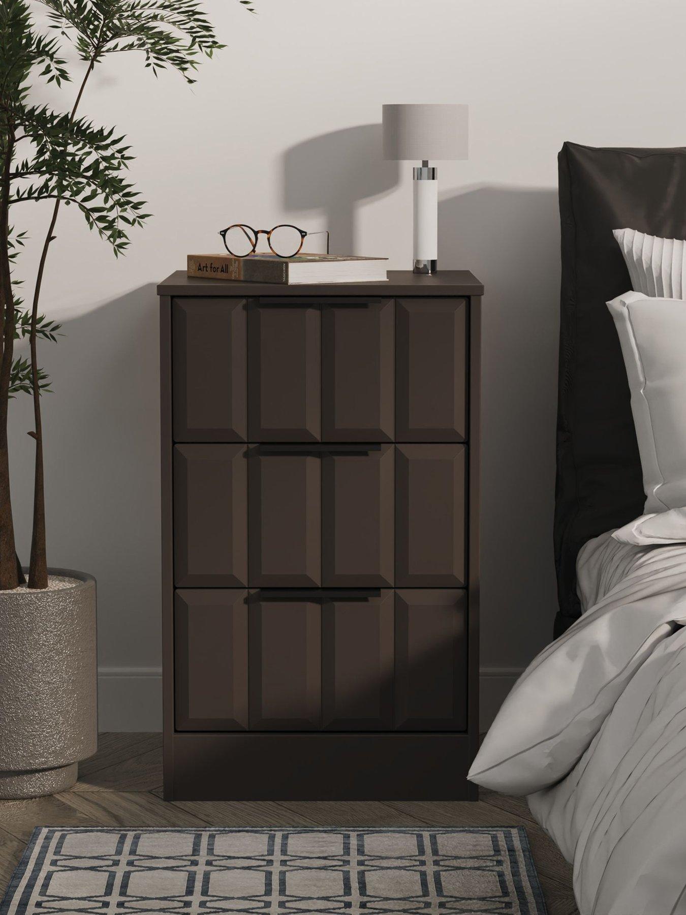  image of swift-washington-ready-assembled-3-drawer-bedside