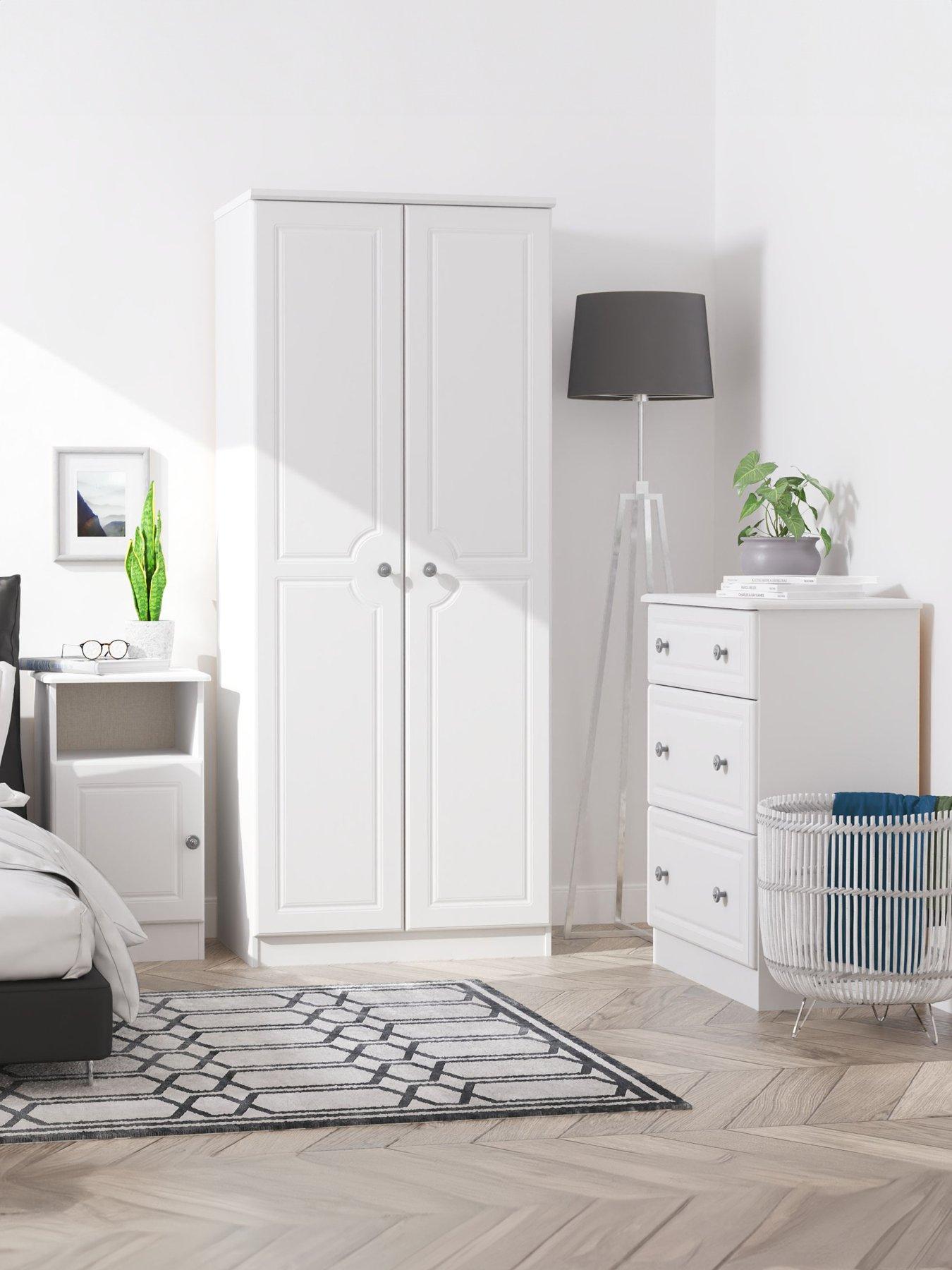 swift-cambridge-3-piece-setnbsp-nbsp2-door-wardrobe-3-drawer-chest-and-bedside-chest-grey
