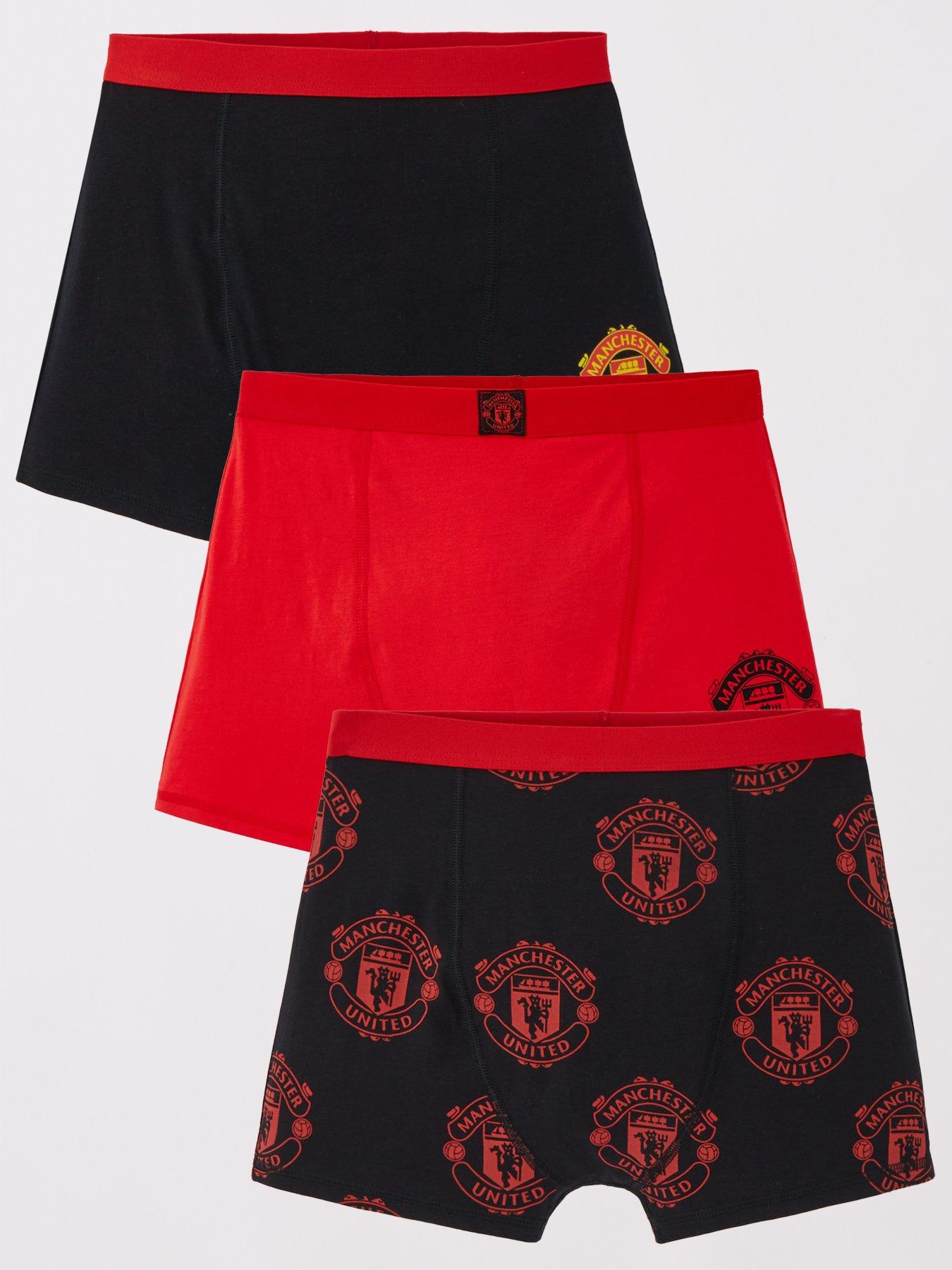 Manchester United Manchester United Football 3 Pack Boxer Trunks - Multi