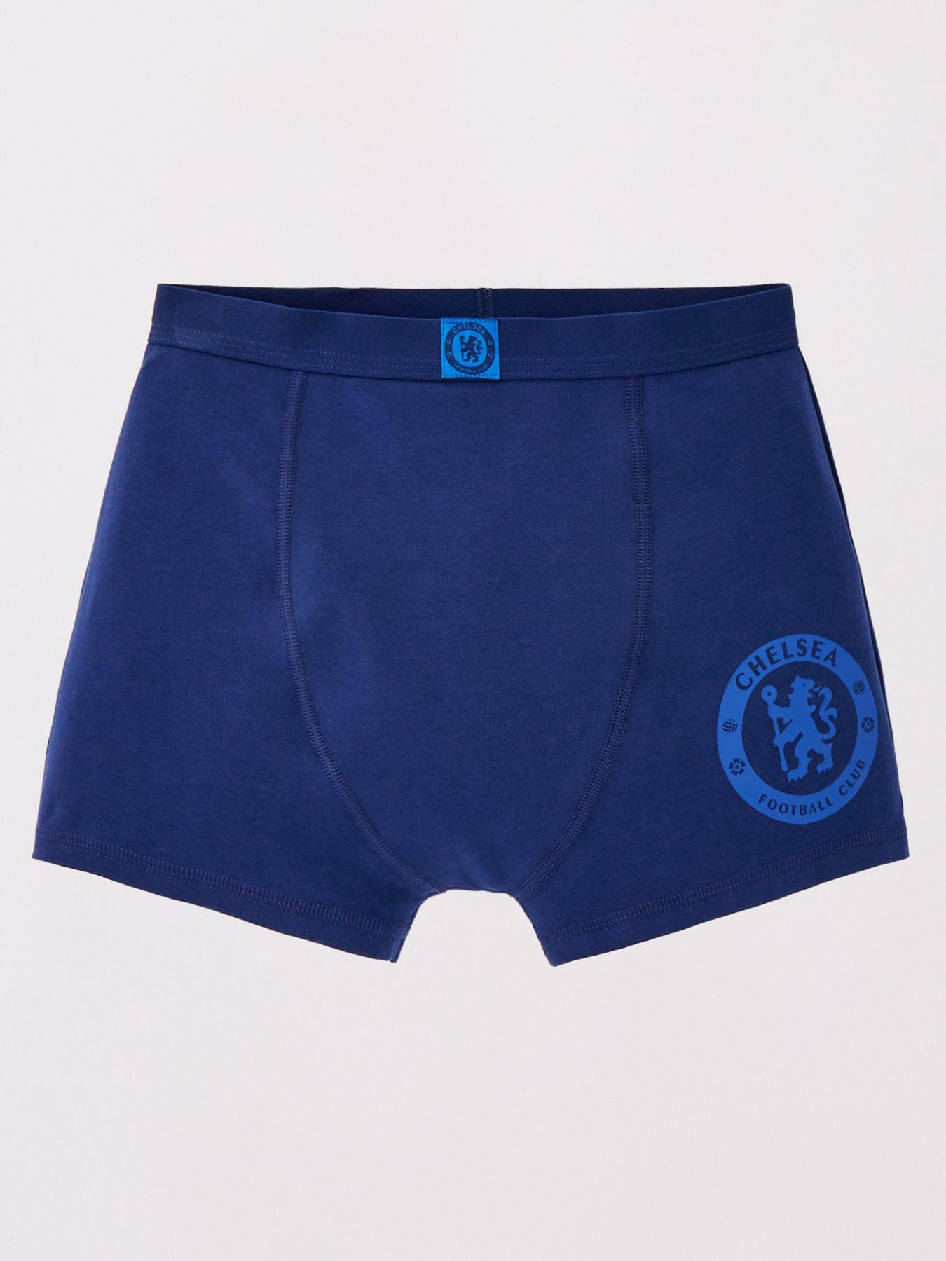 Image 2 of 5 of Chelsea Football 3 Pack Boxer Trunks - Navy