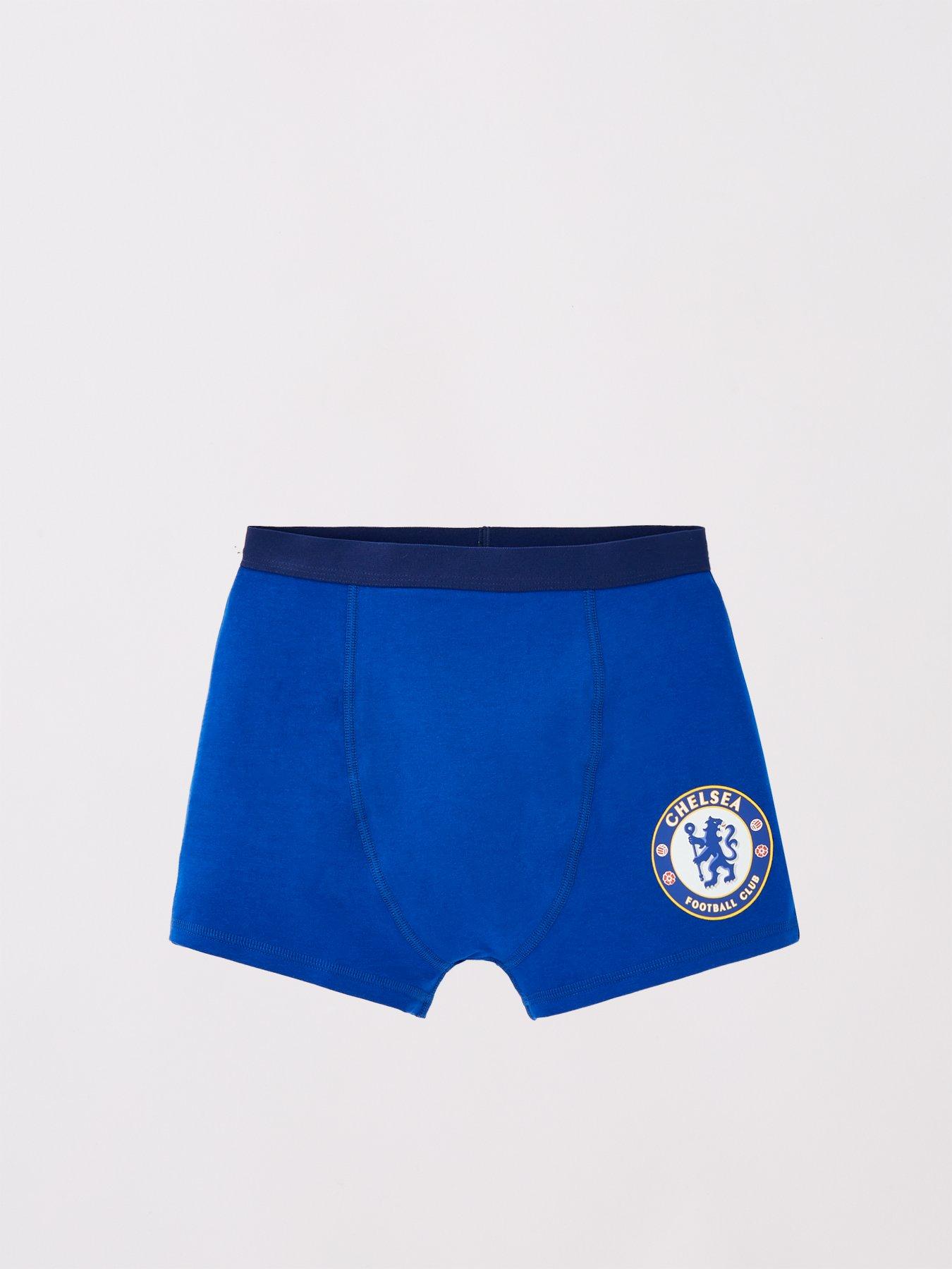 Image 4 of 5 of Chelsea Football 3 Pack Boxer Trunks - Navy