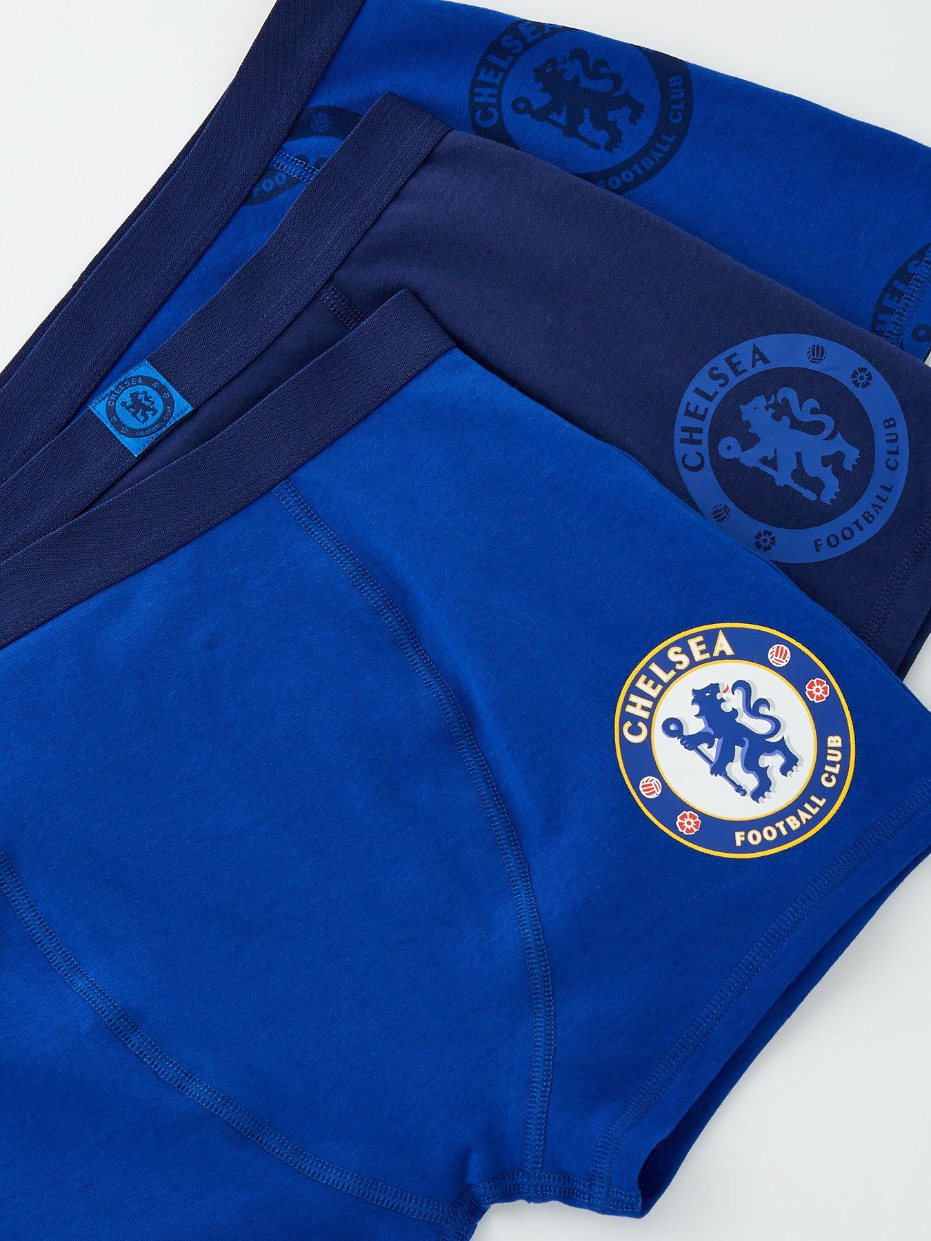 Image 5 of 5 of Chelsea Football 3 Pack Boxer Trunks - Navy