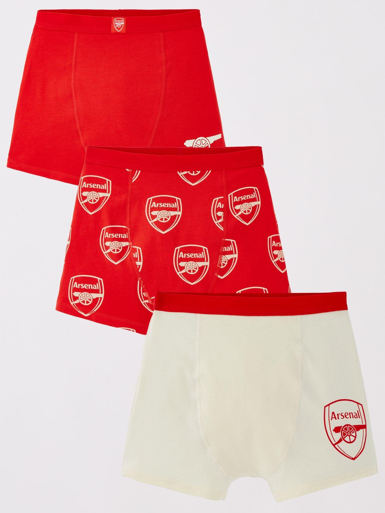Arsenal Football 3 Pack Boxer Trunks - Red