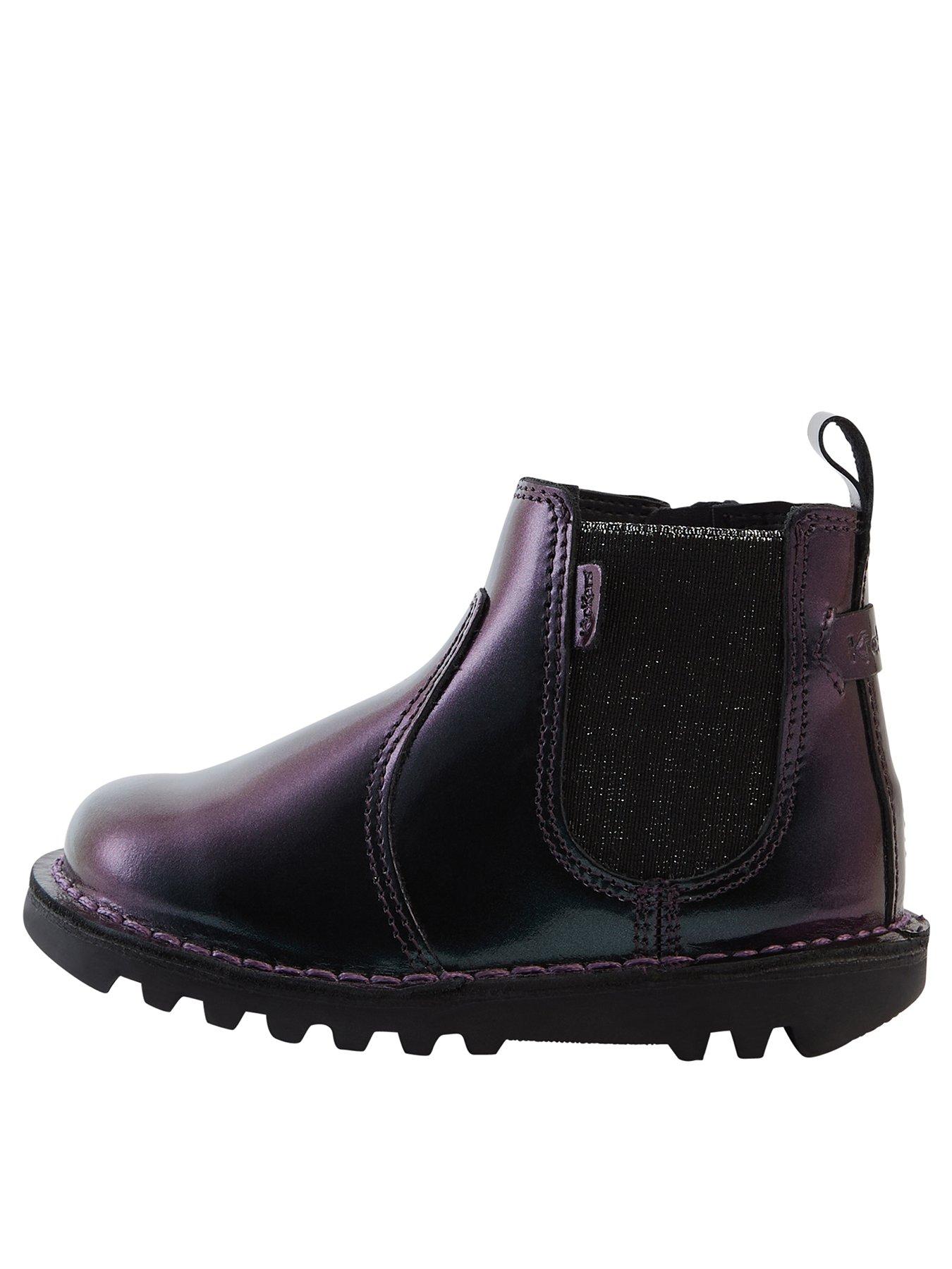 undefined Kick Galactic Holographic Patent Leather Chelsea Boots - Purple
