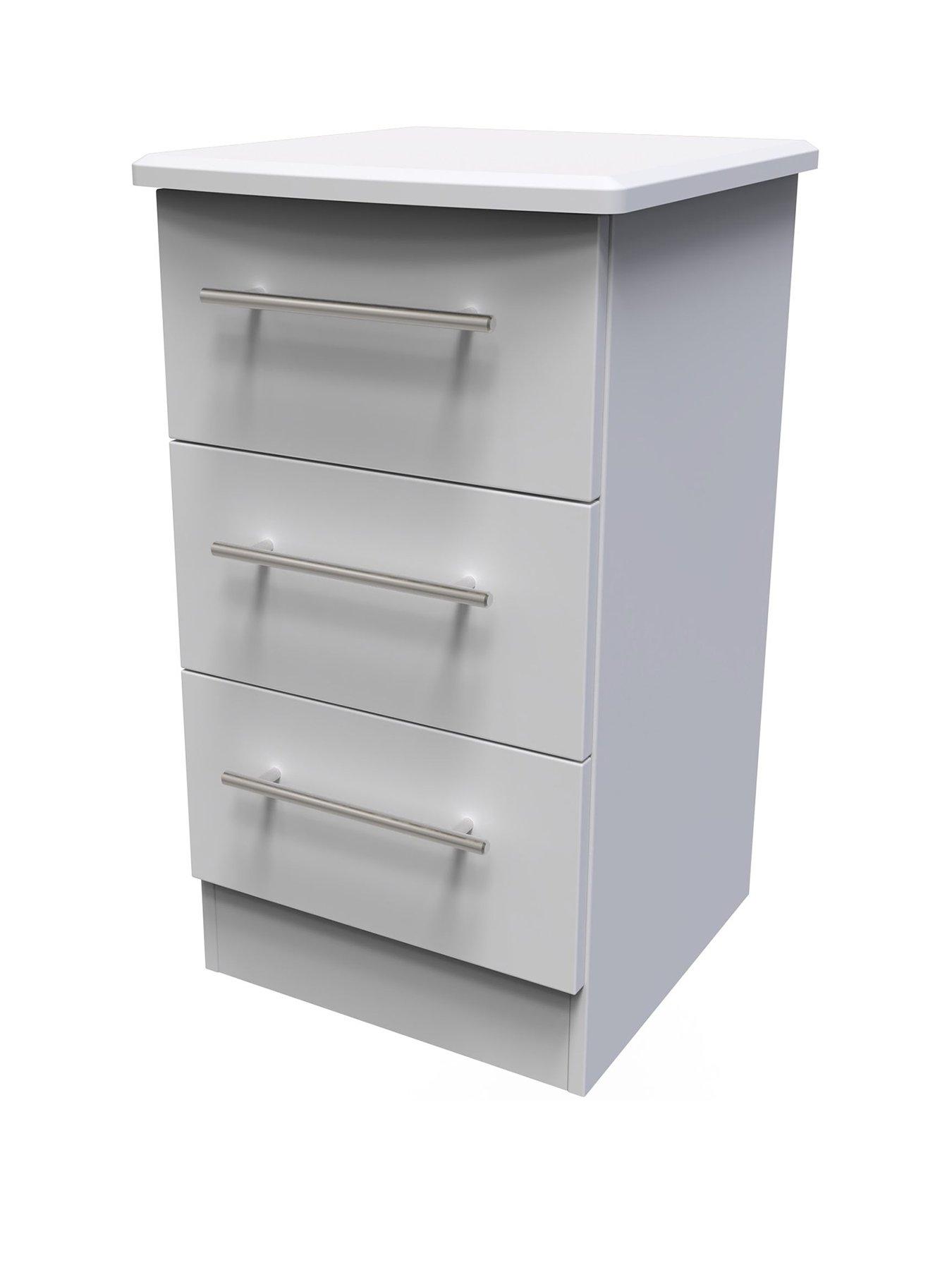  image of swift-oxford-ready-assembled-3-drawer-bedside-cabinet