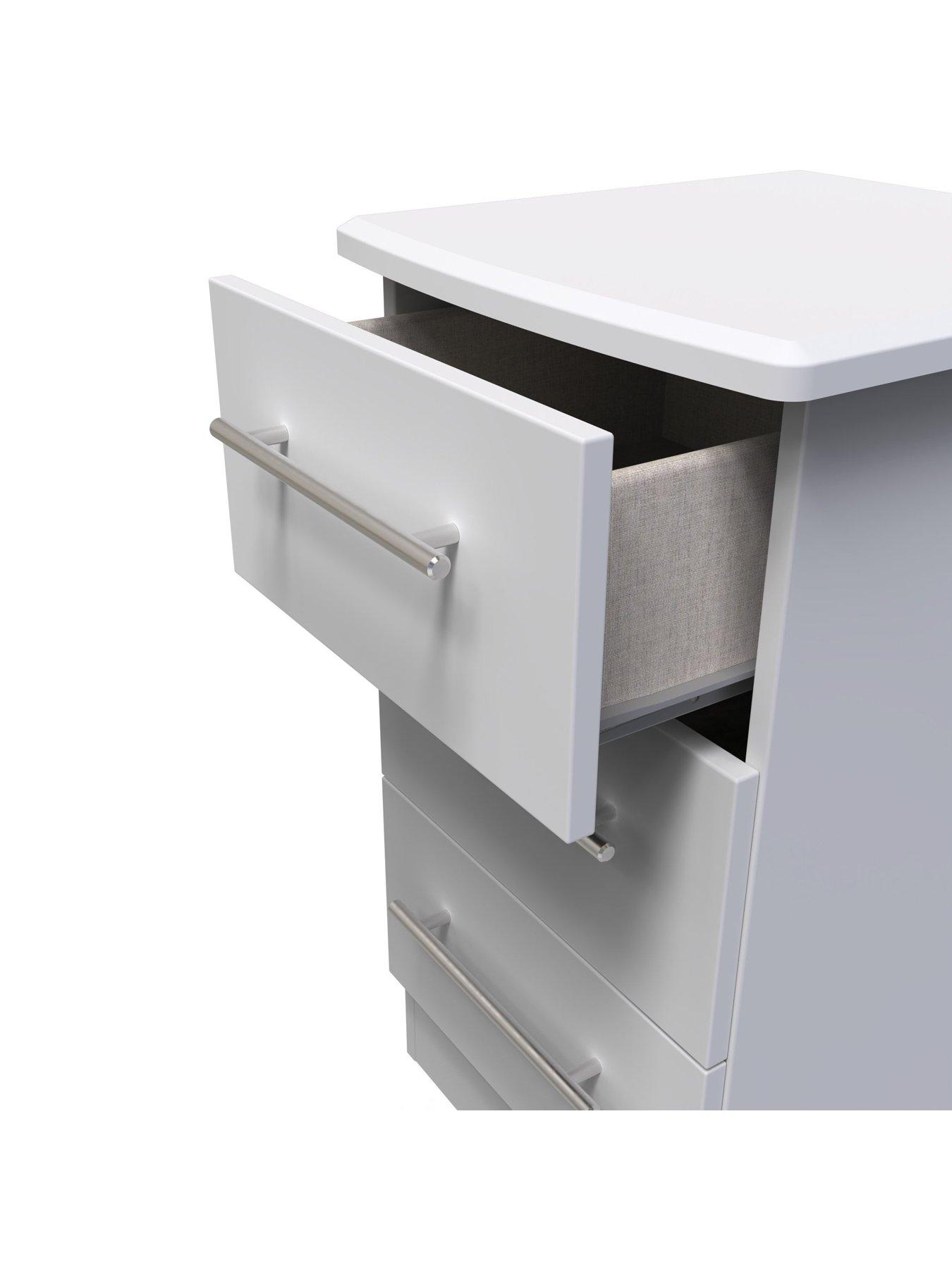  image of swift-oxford-ready-assembled-3-drawer-bedside-cabinet