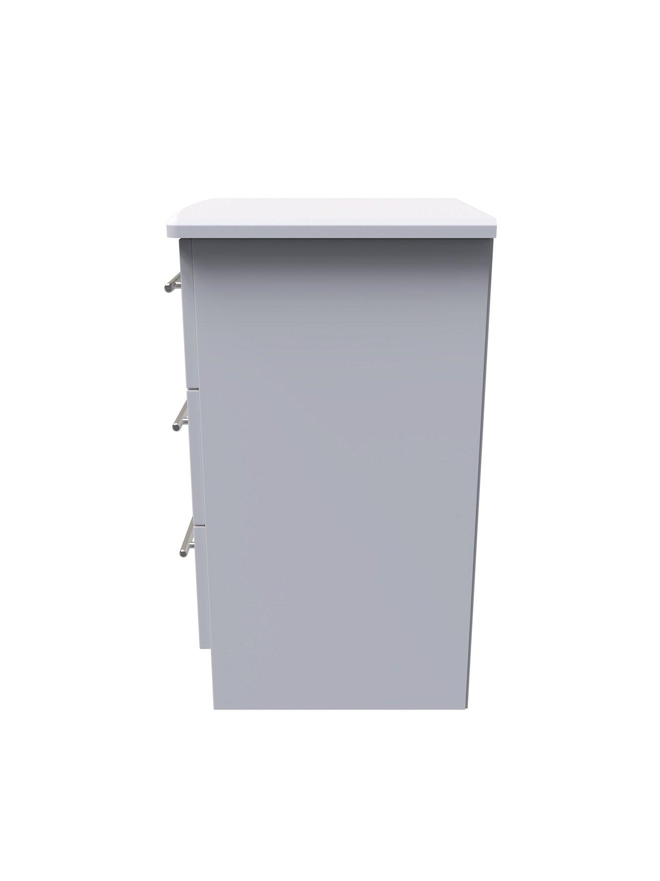  image of swift-oxford-ready-assembled-3-drawer-bedside-cabinet