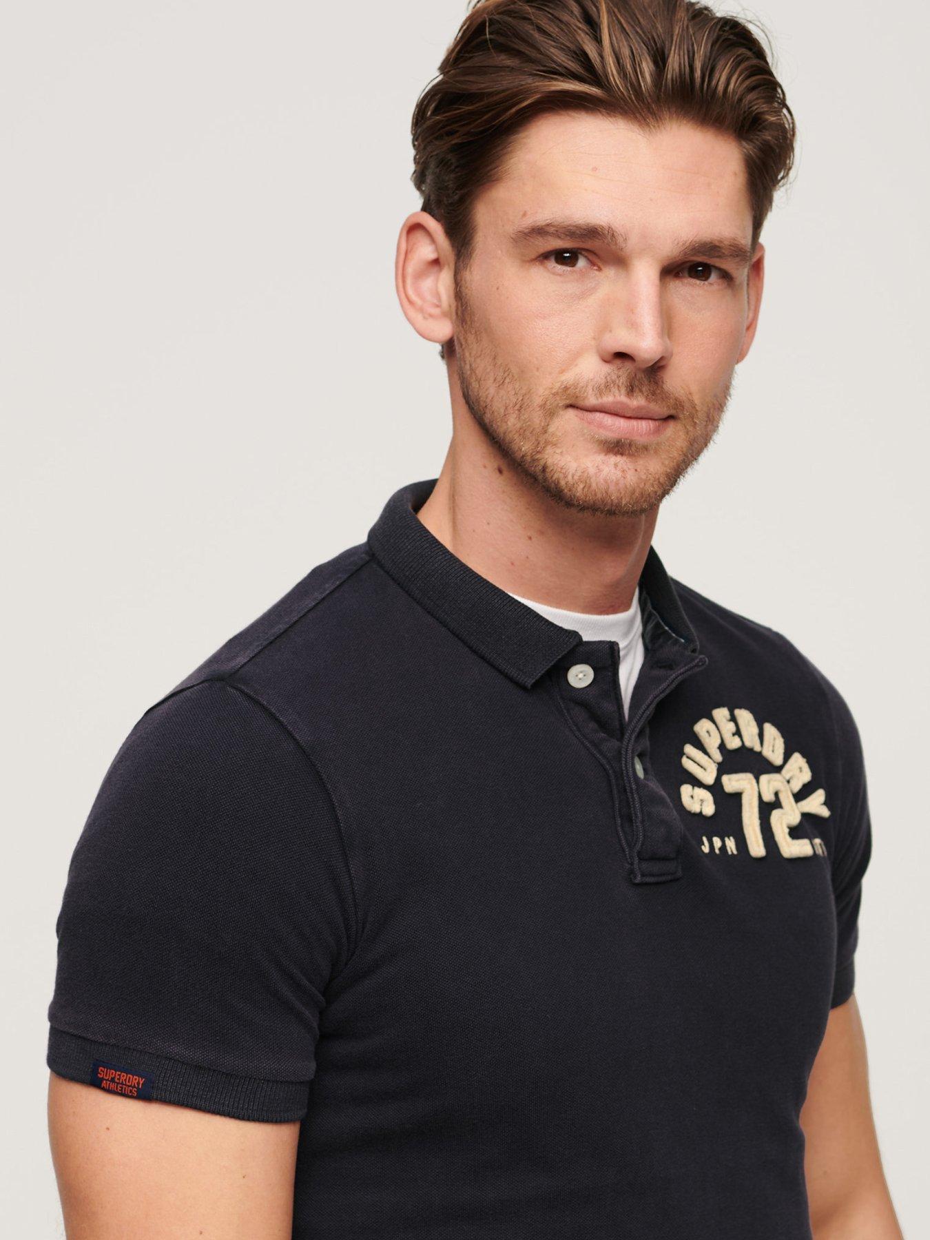stillFront image of superdry-short-sleeve-vintage-athletic-polo-shirt-navy