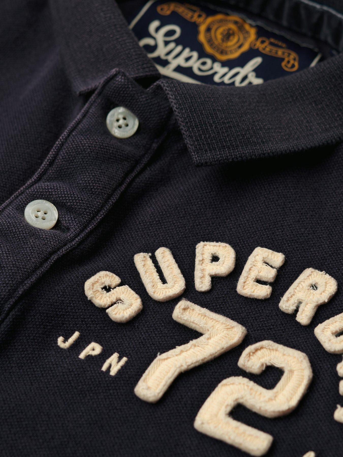  image of superdry-short-sleeve-vintage-athletic-polo-shirt-navy