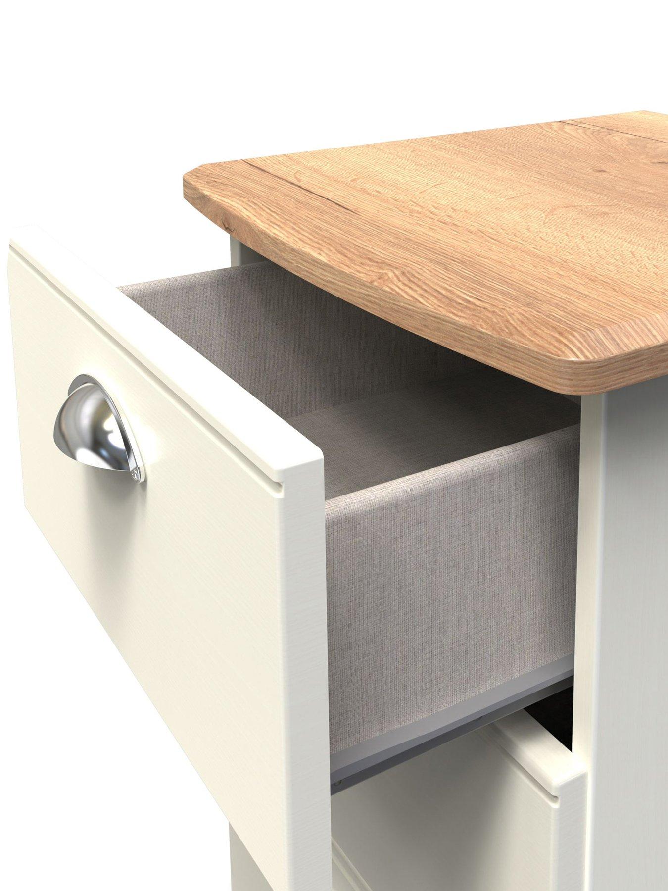  image of swift-tivoli-ready-assembled-3-drawer-bedside-chest
