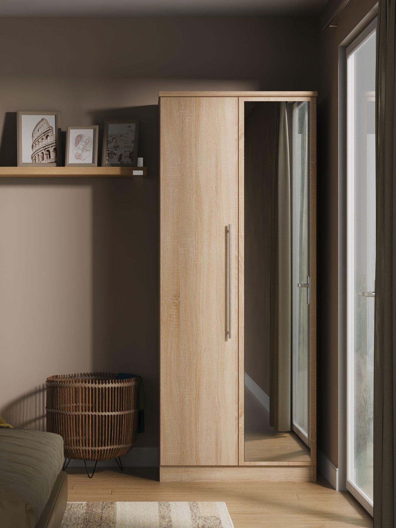 undefined Oxford Ready Assembled 2 Door Mirrored Wardrobe
