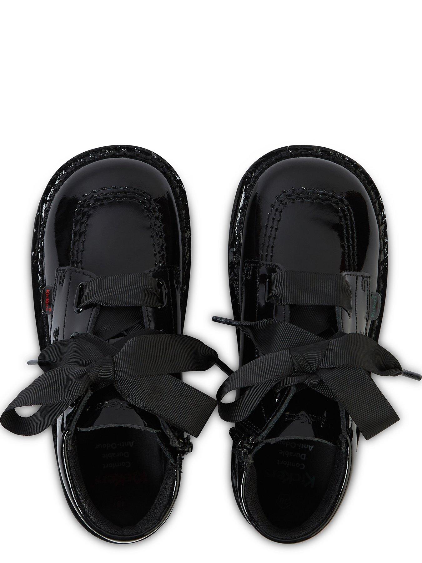 School Shoes Ladies Kicker Boots KICKERS Kick Hi Black Leather