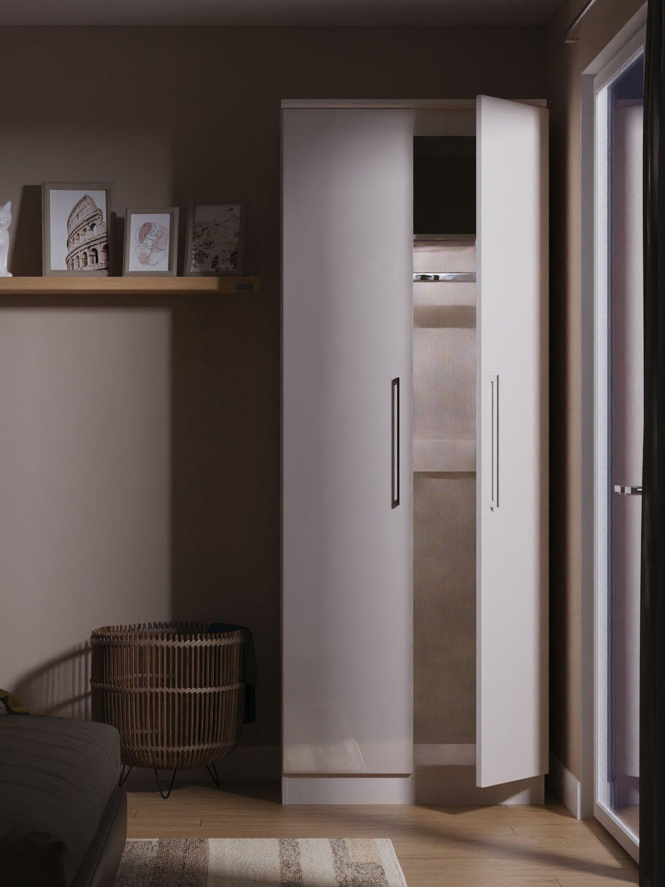 undefined Vegas Ready Assembled Tall Plain 2 Door Wardrobe