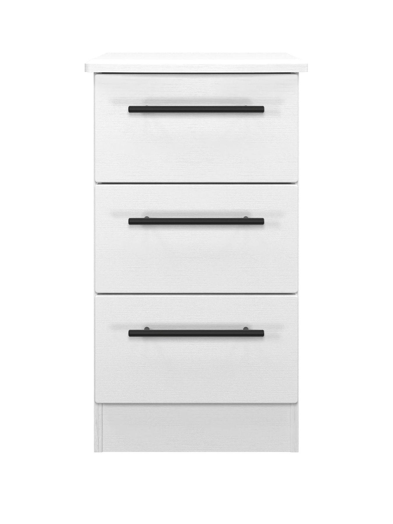  image of swift-boston-ready-assembled-3-drawer-bedside-chest