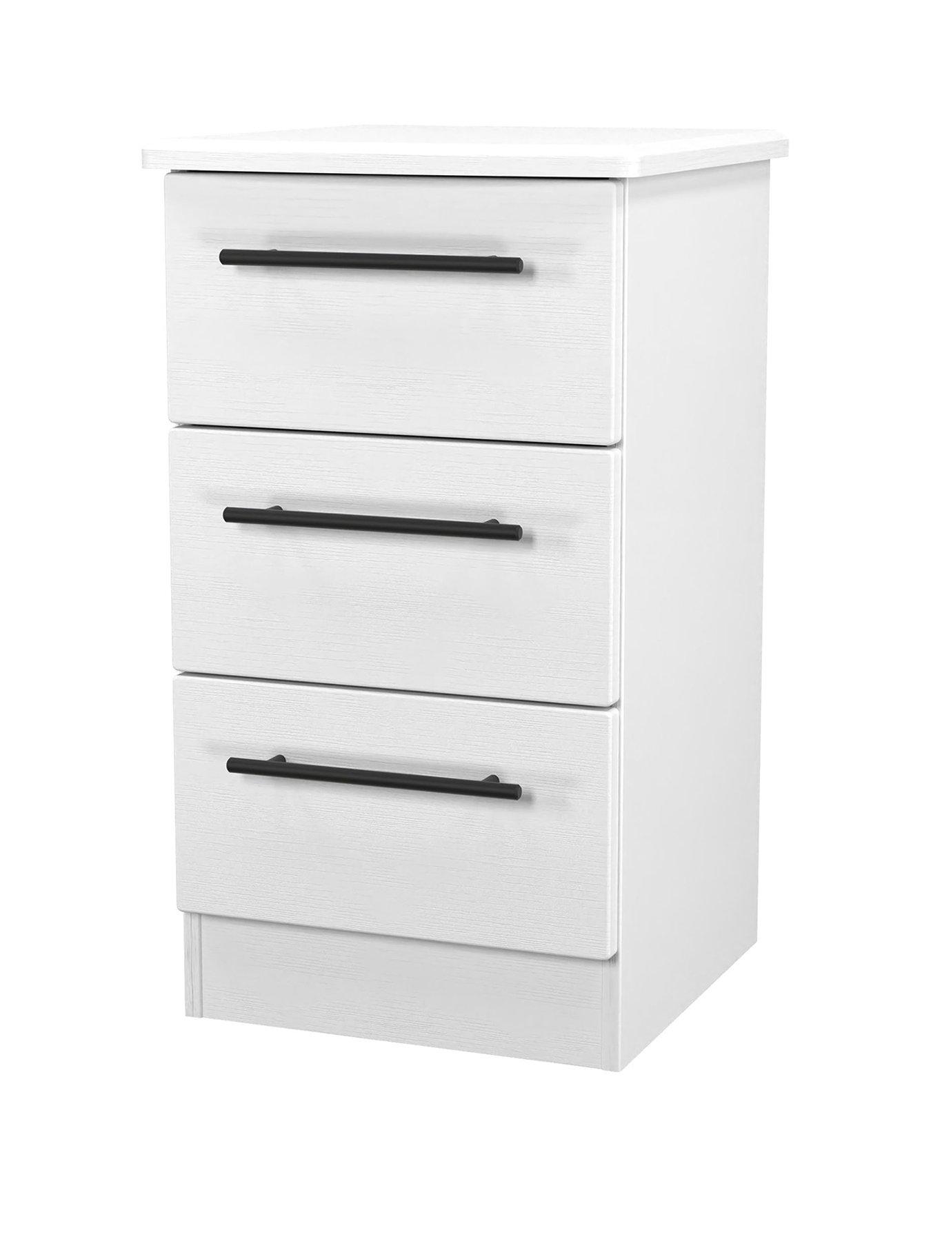 image of swift-boston-ready-assembled-3-drawer-bedside-chest