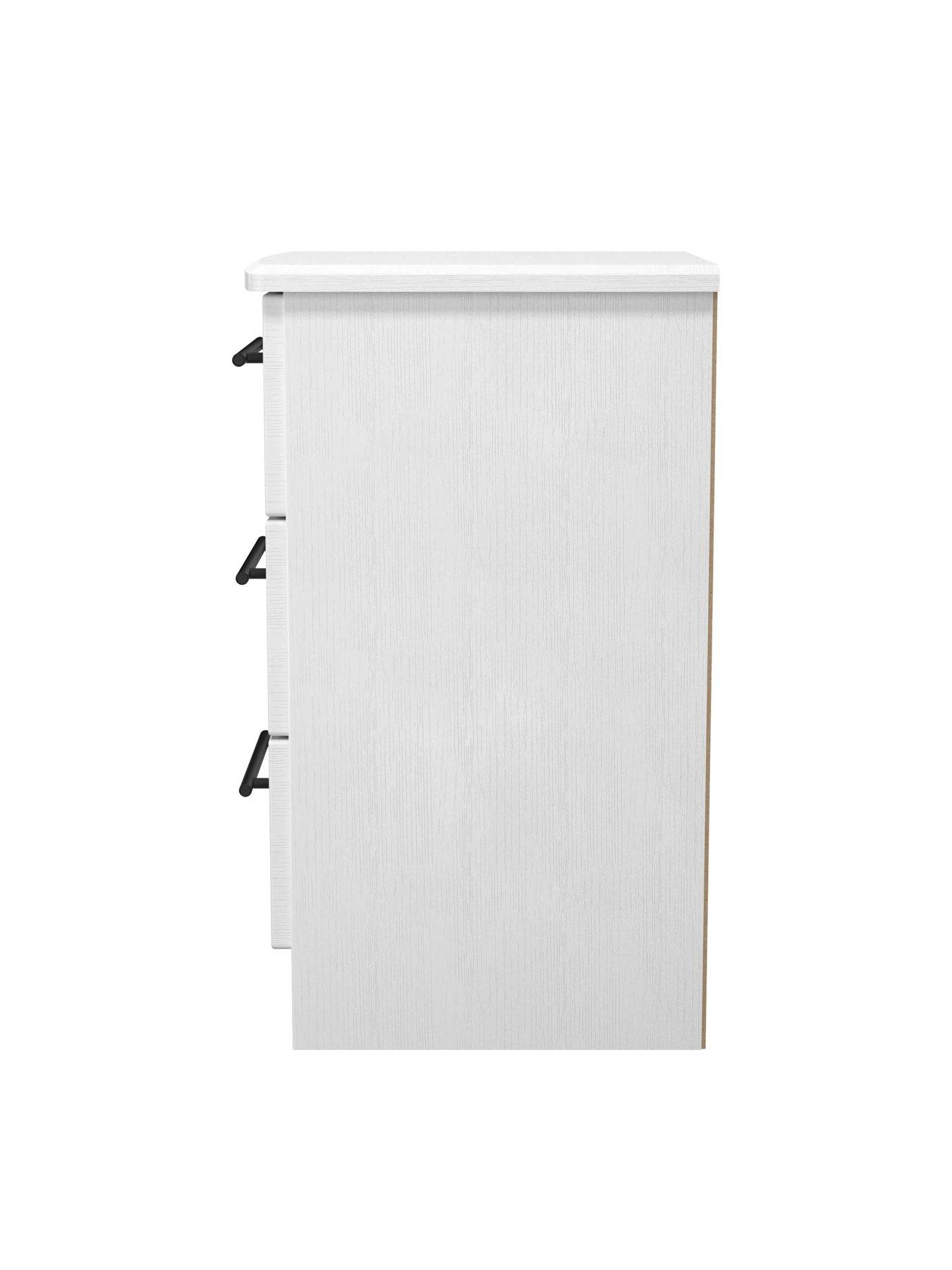  image of swift-boston-ready-assembled-3-drawer-bedside-chest