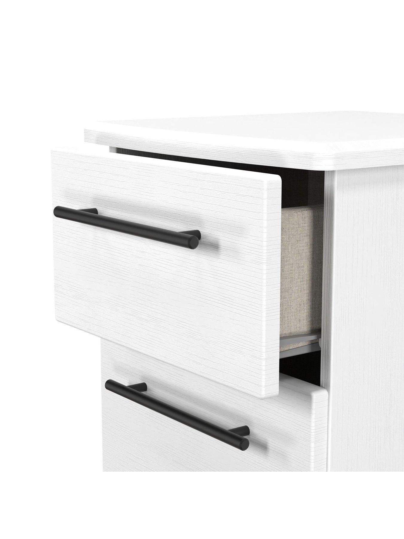  image of swift-boston-ready-assembled-3-drawer-bedside-chest