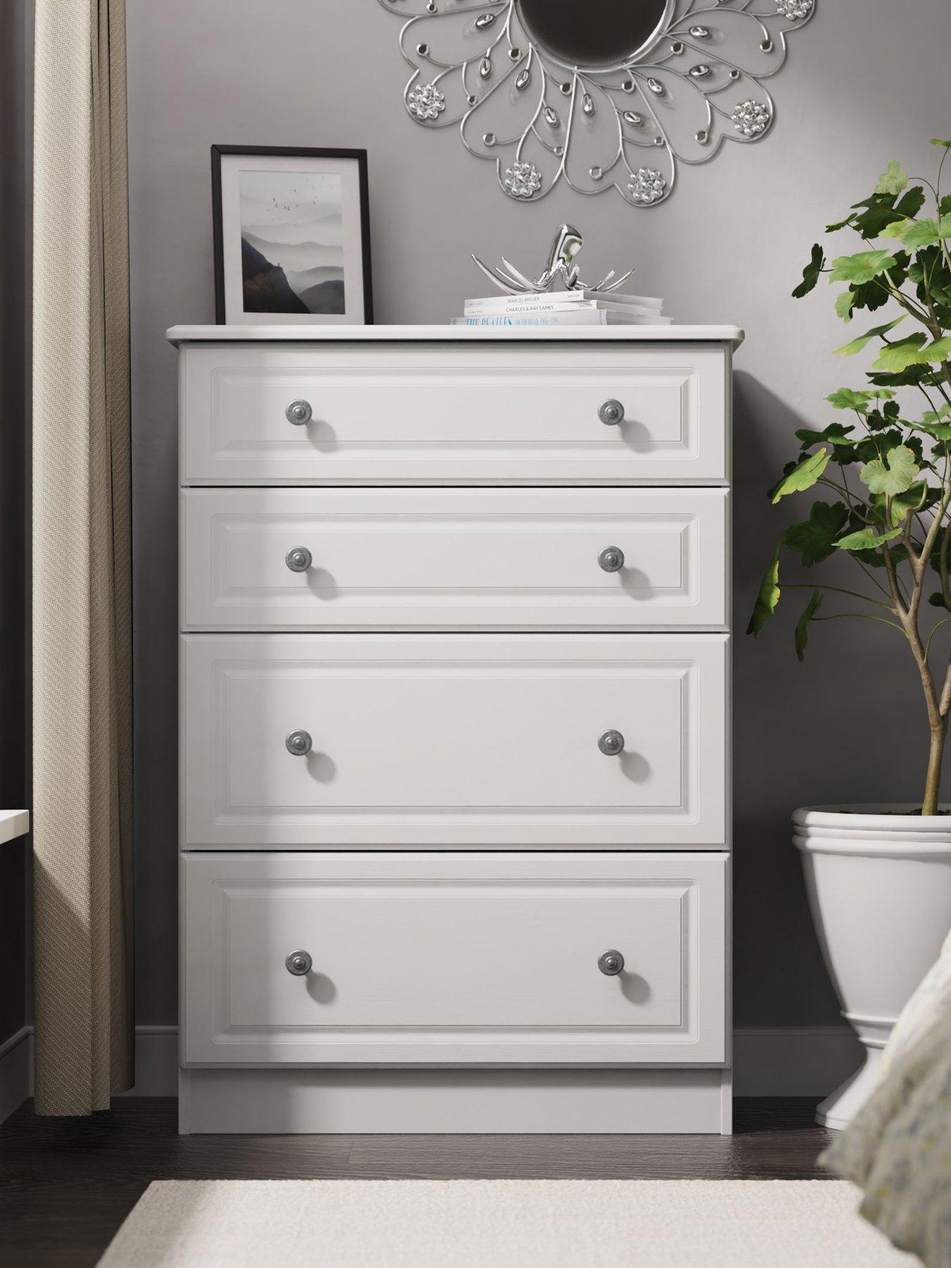 undefined Cambridge Ready Assembled 4 Drawer Deep Chest