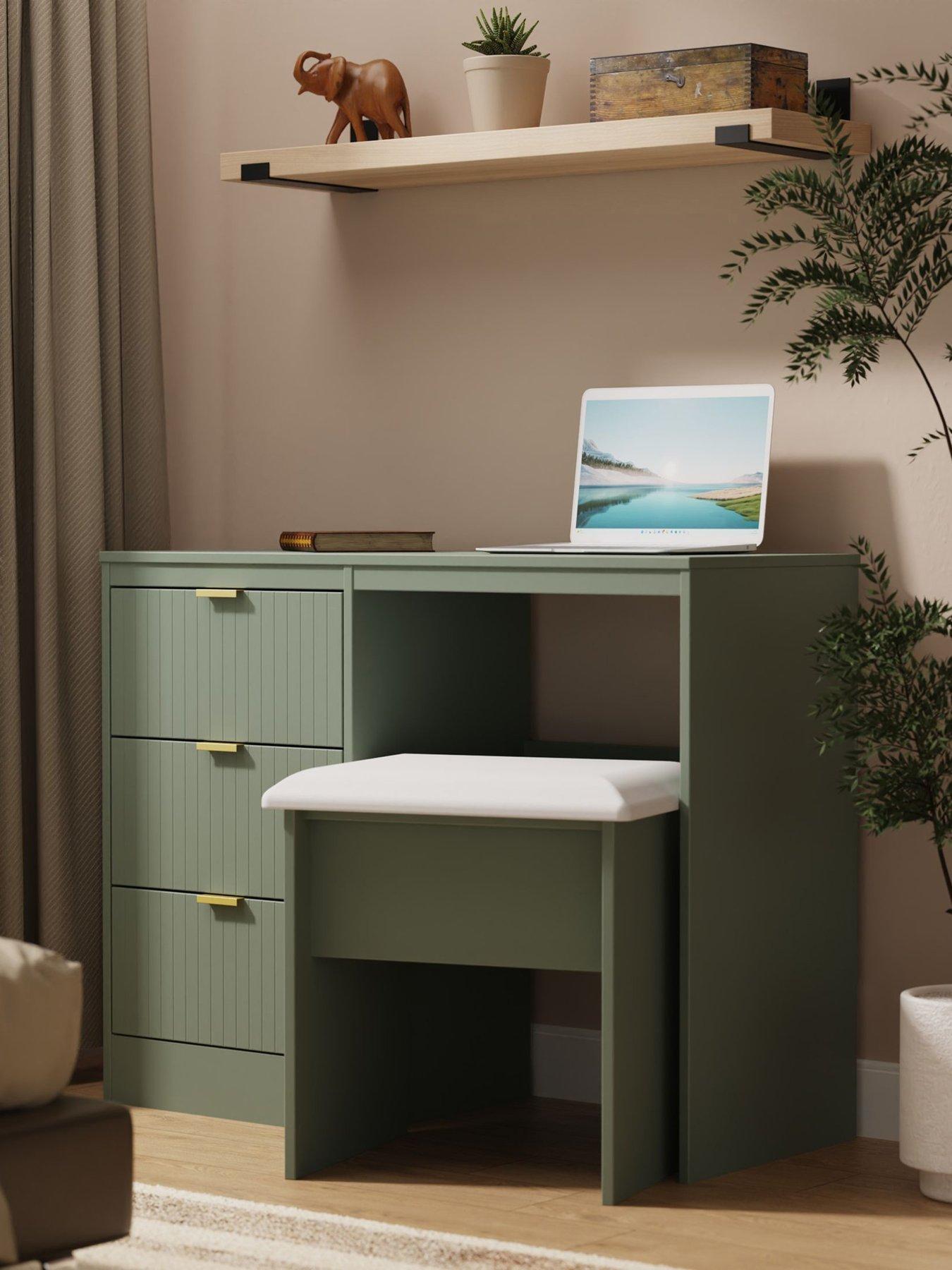 undefined Nevada Ready Assembled 3 Drawer Desk/Dressing Table