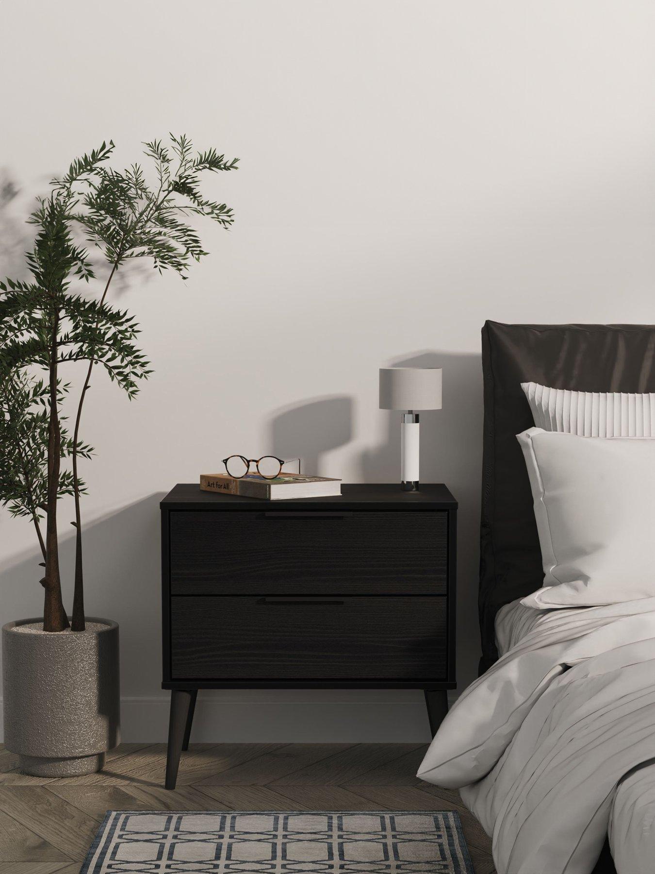 undefined Emerson Ready Assembled 2 Drawer Side Table