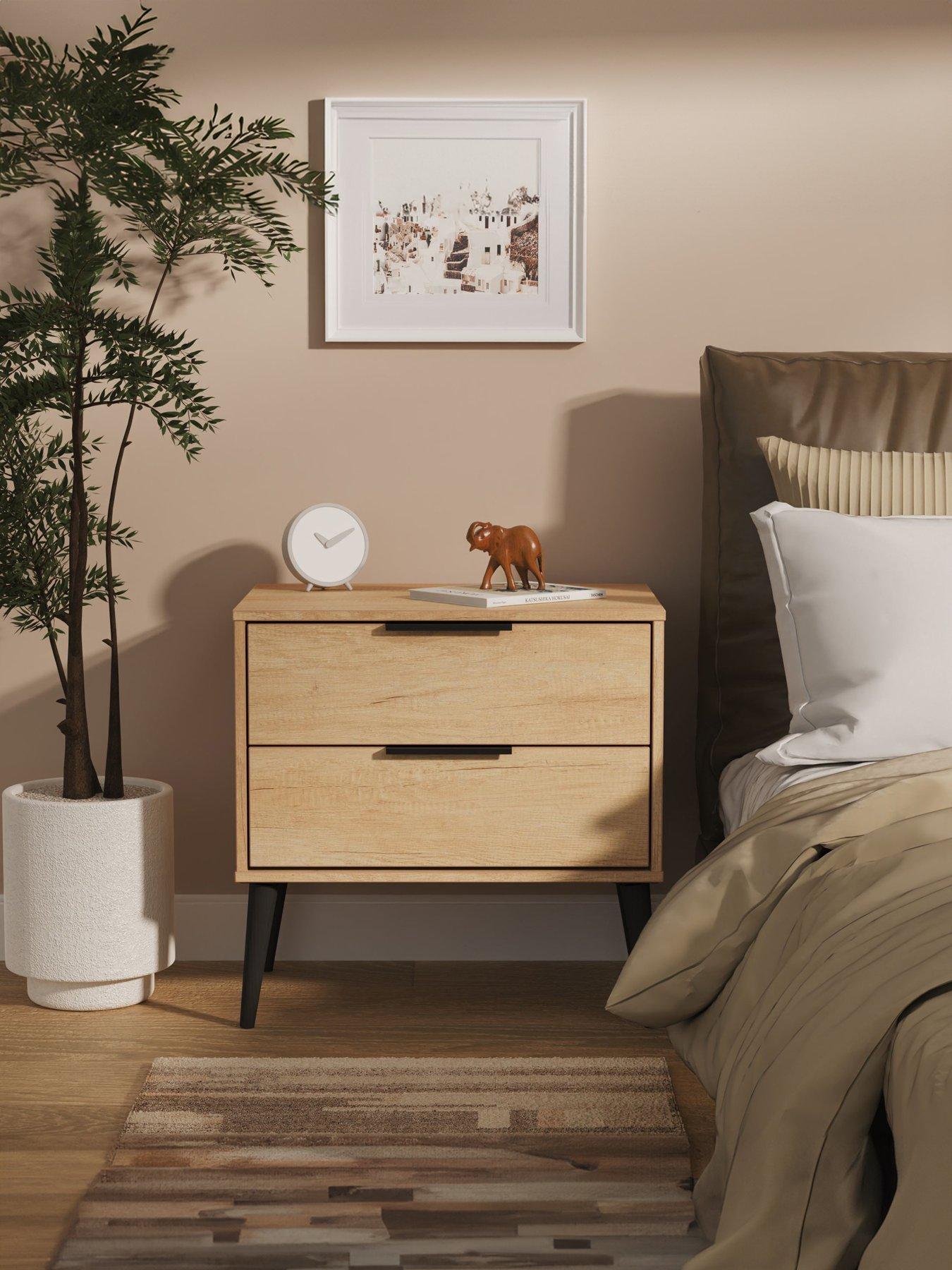 undefined Emerson Ready Assembled 2 Drawer Side Table